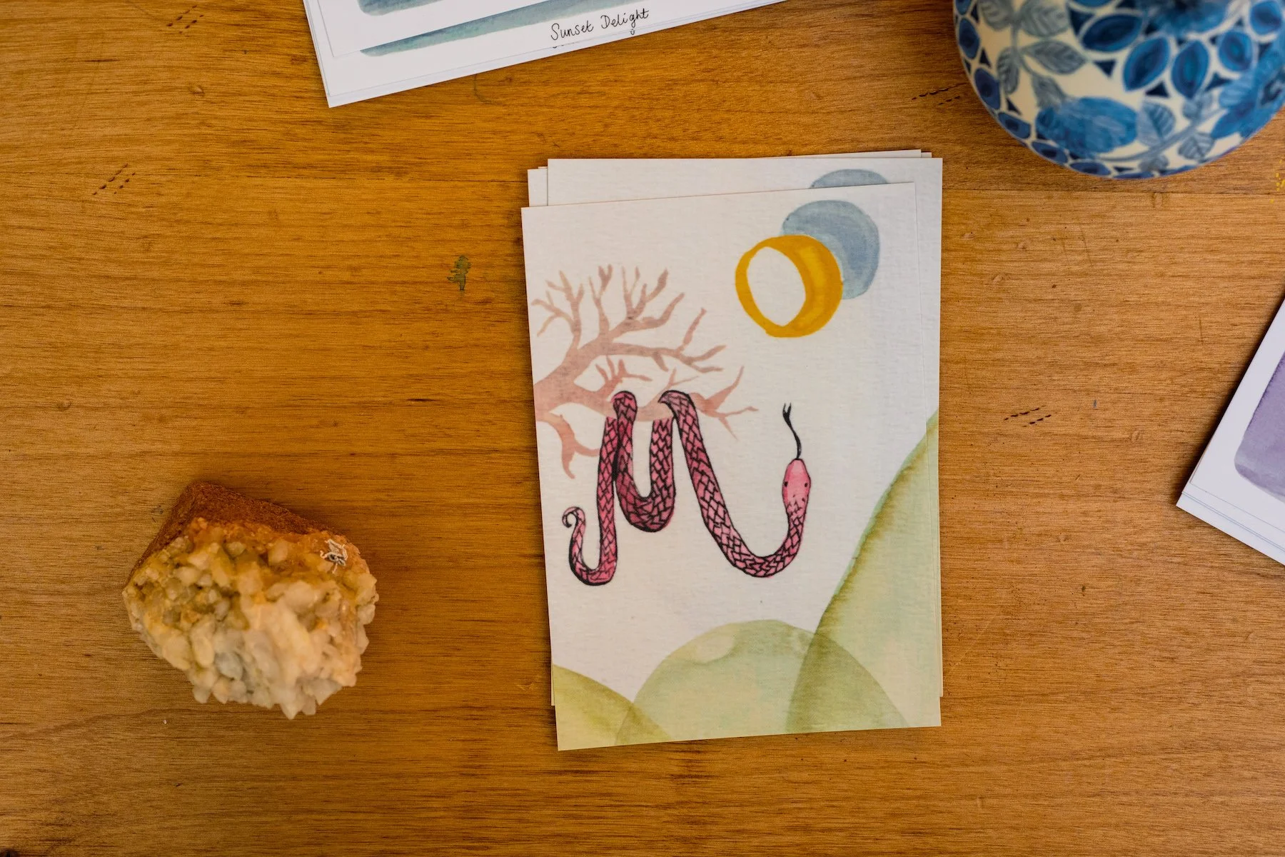 Snake Art Postcards ~ Pack of 4