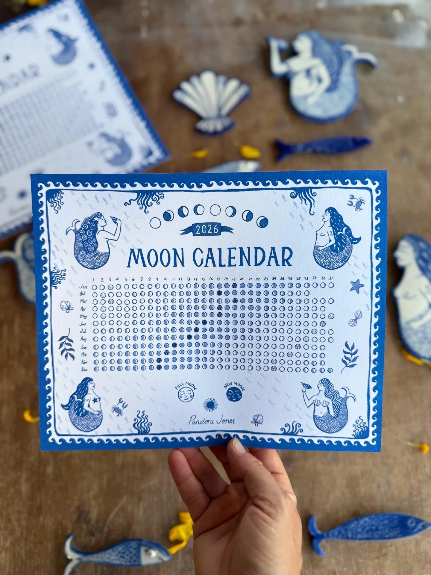 ✨ Moon Calendar 2026 is here! ✨ 

Inspired by the mystical connection between our lives and the moon. My intention with this piece was to create a beautiful artwork and a tool for women to deepen their connection with the moon and the phases.

This i
