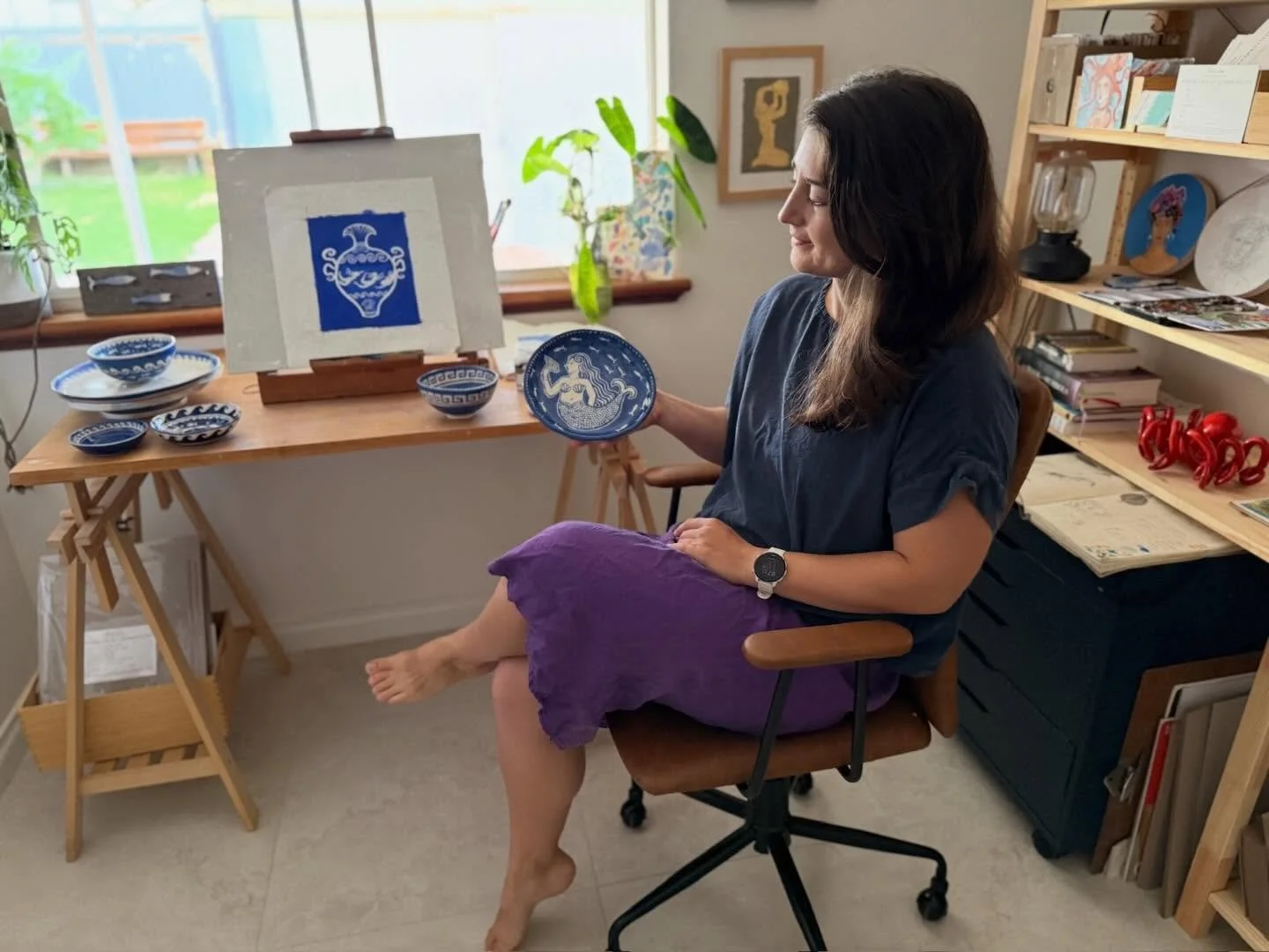 Snippets of studio life lately 💜 
New ceramics in the works