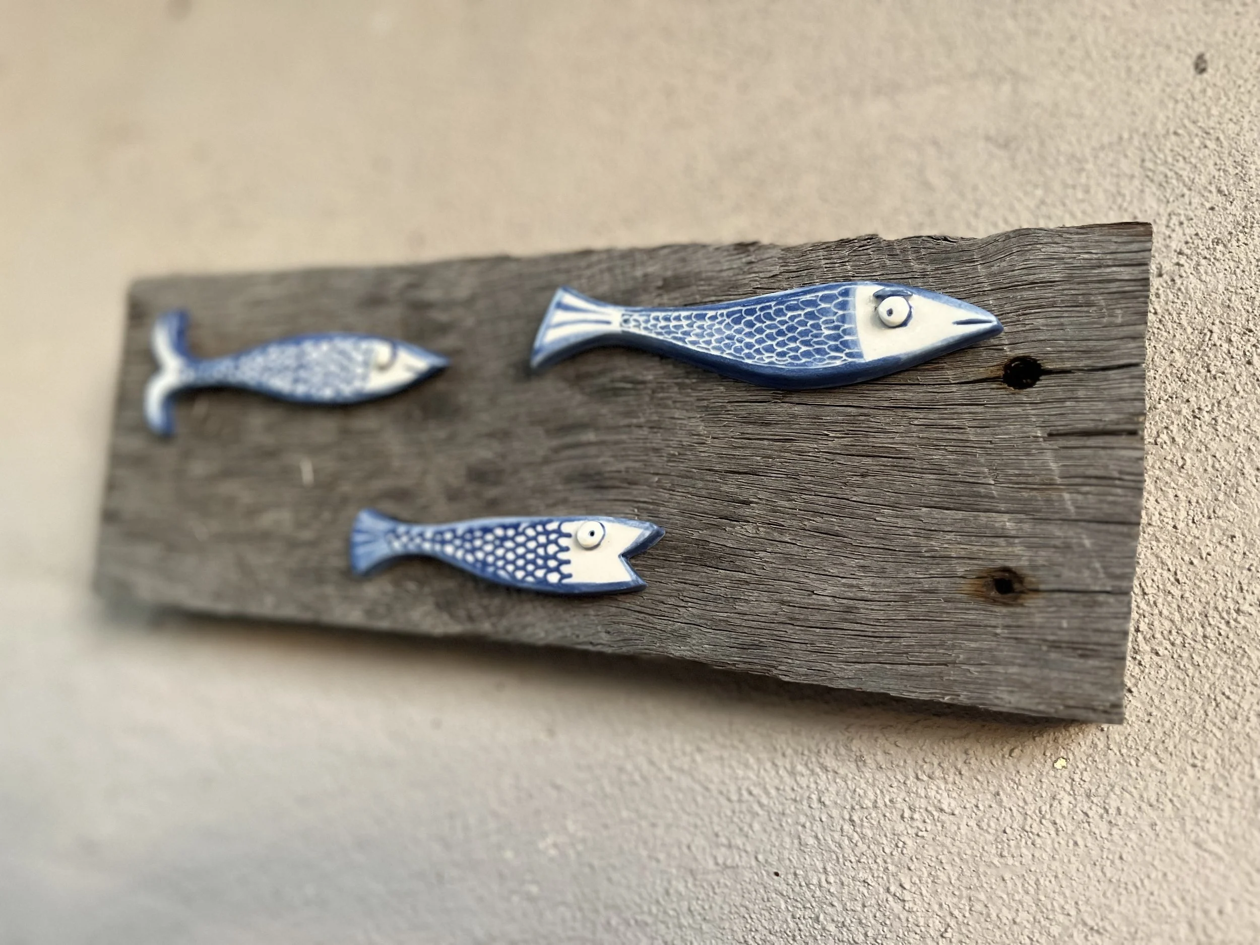 Fish Friends on Jarrah Wood - Trio