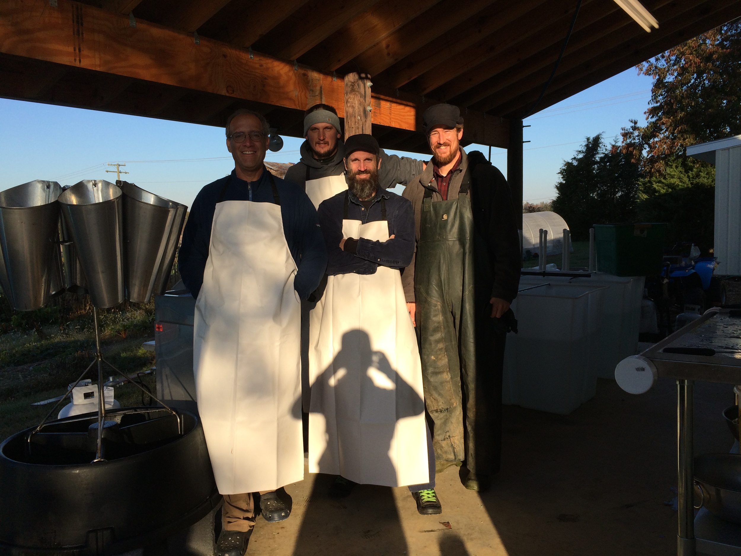 Chicken processing is a family affair at Earth's Echo Farm.