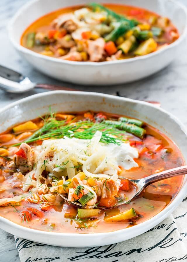 Summer Chicken Vegetable Soup