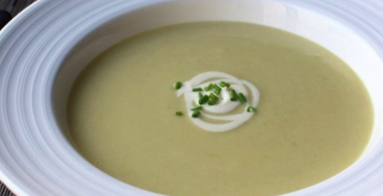 Potato Leek Soup (Vichyssoise) with Chicken Broth