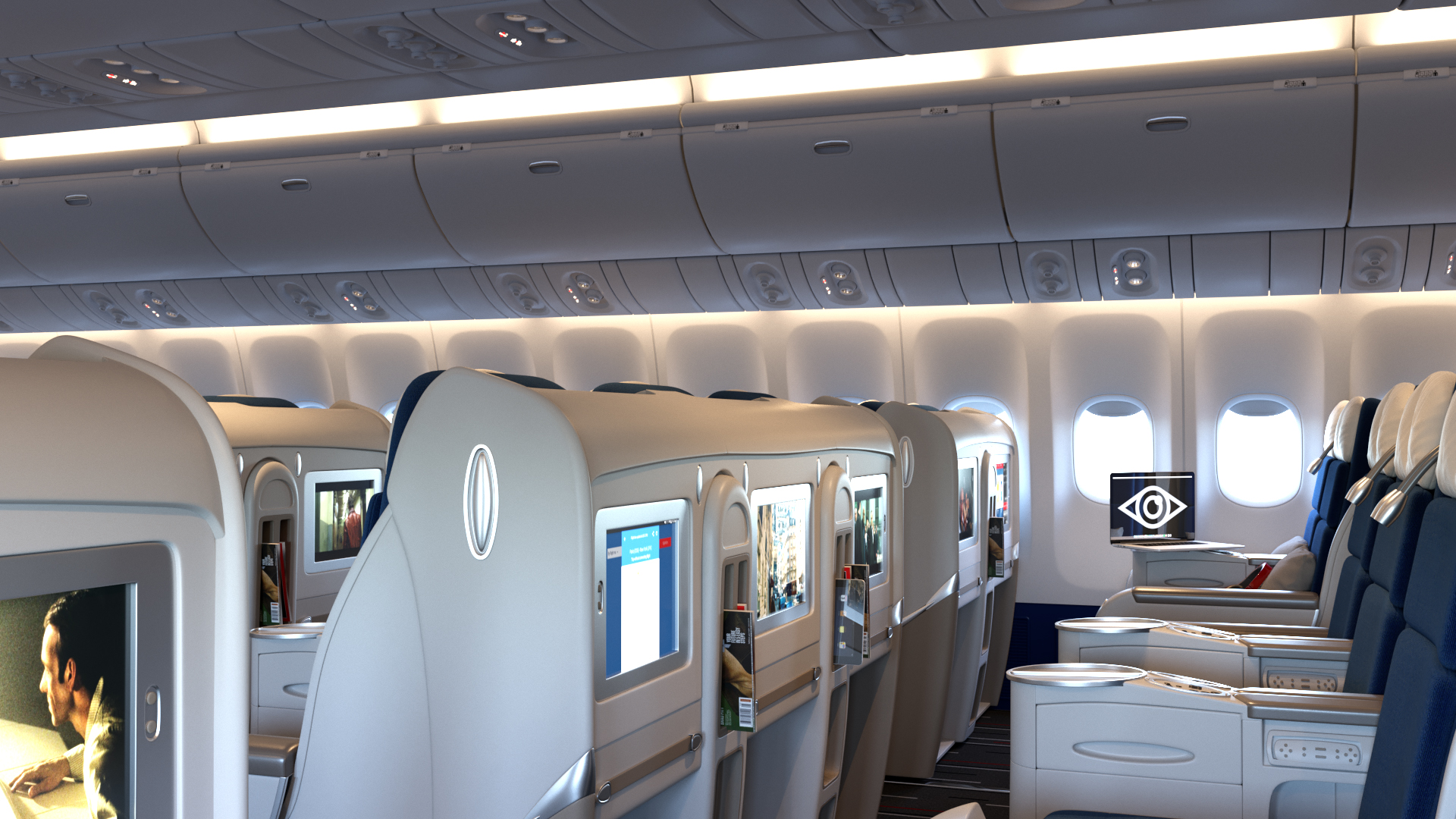 3d Visualisation Of A Boeing 777 Aircraft Interior Modeling And
