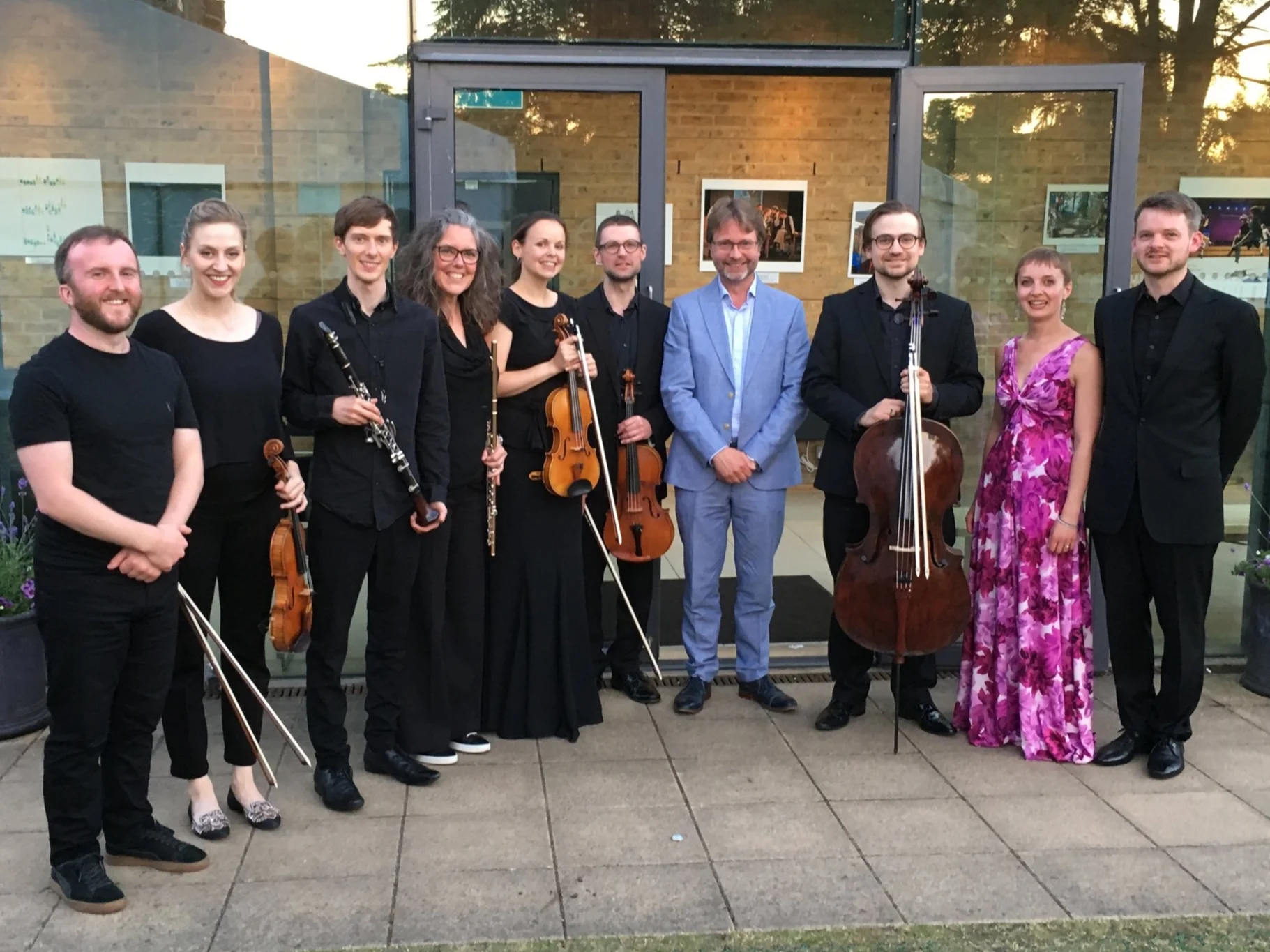 ELMG musicians with Paul Edlin and Katie Bray after the performance