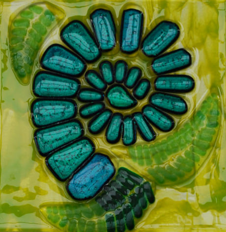 Fused Glass wall panel - detail