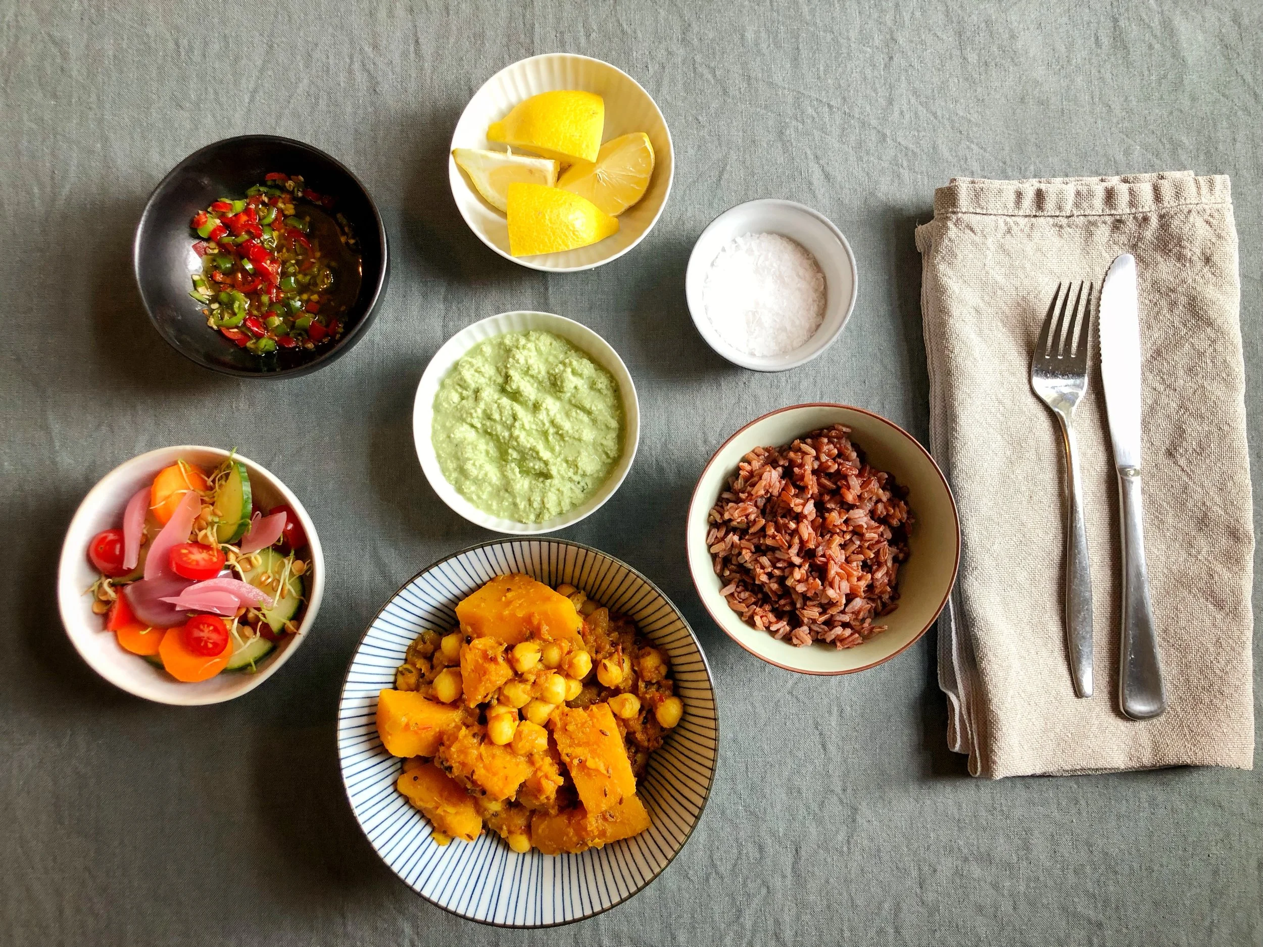 Butternut and chickpea curry