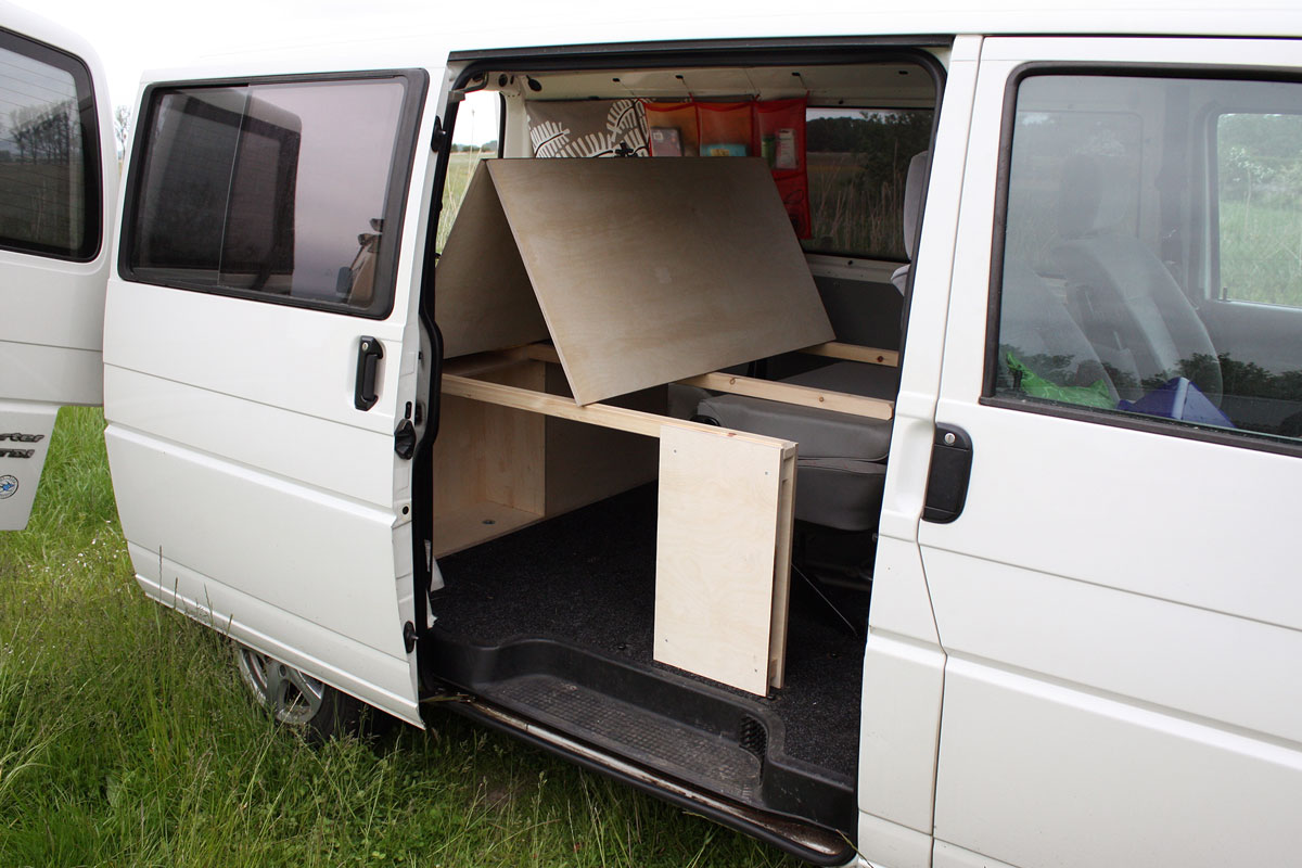 tischlerei rossnagel bulli bett camping T4 5