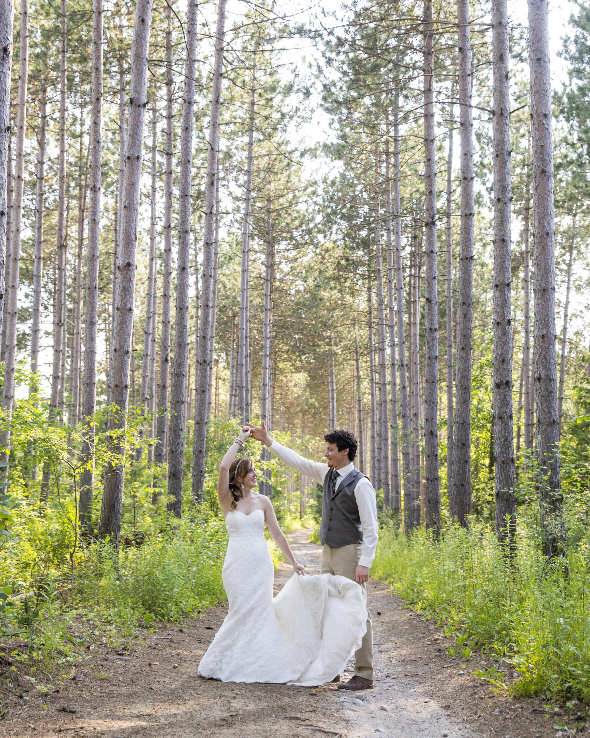 Katie and John's forest wedding