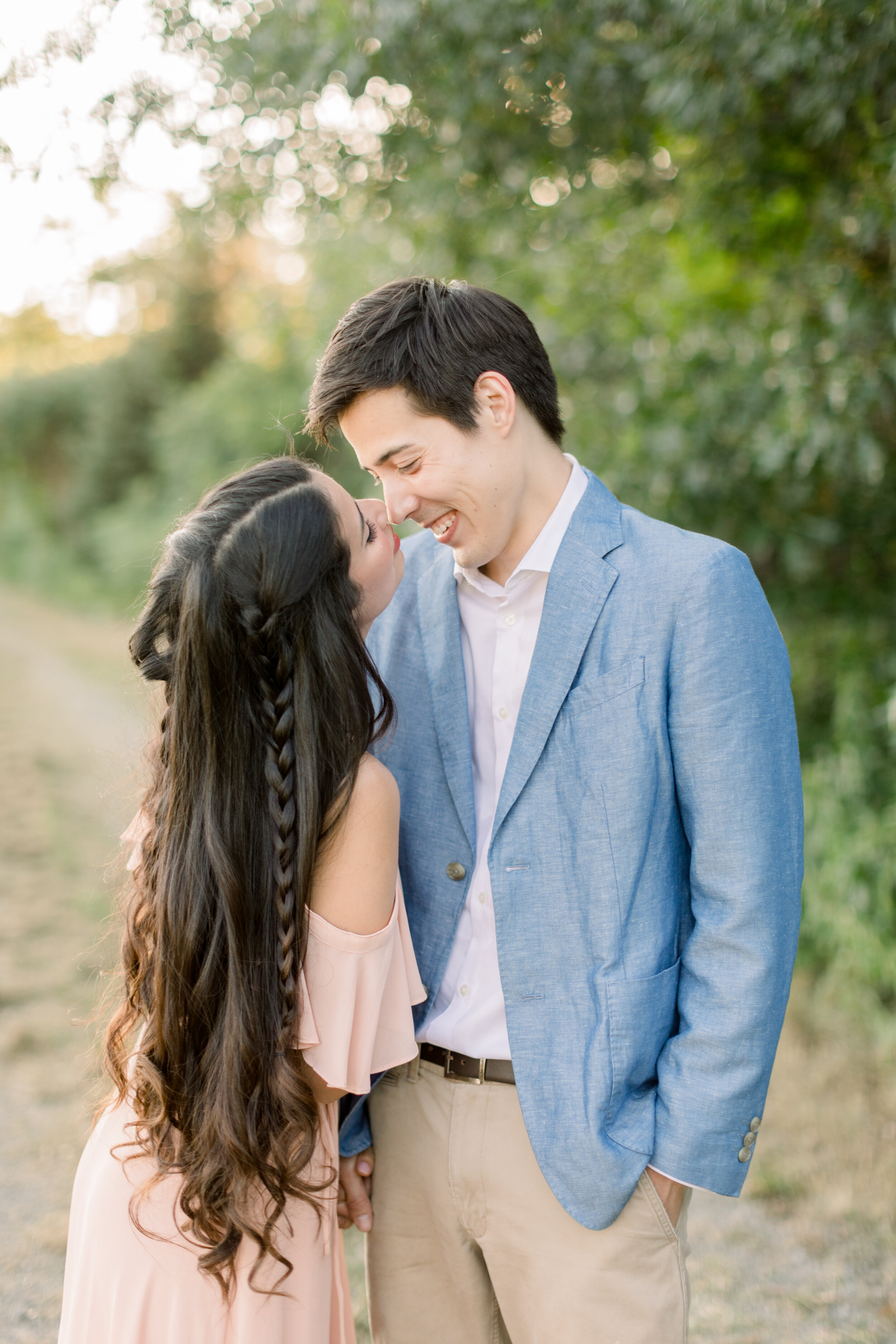  Groom wearing blue blazer with khakis for an engagement photoshoot in Ottawa, ON by Chelsea Mason Photography. how to style your groom for engagements best outfit ideas for grooms how to style him for engagements blue color for engagements blazers f