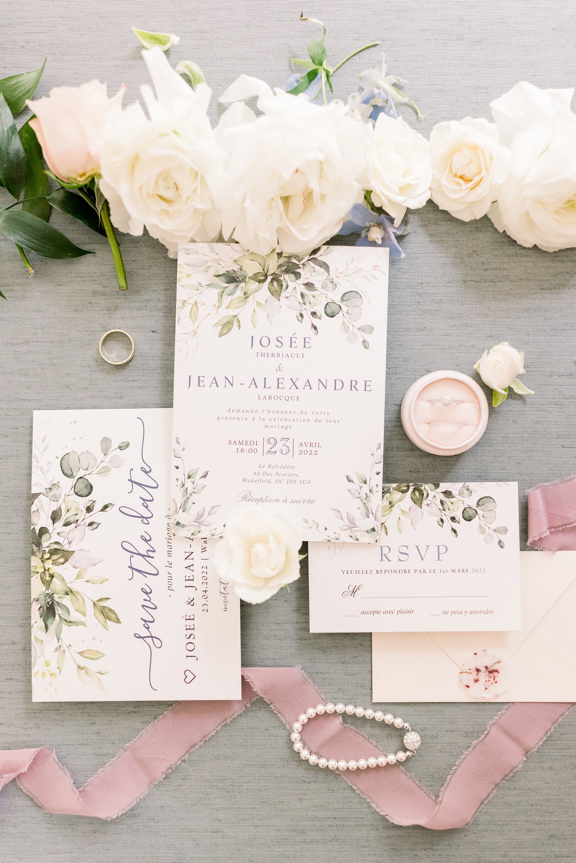 Spring floral wedding announcement ideas captured by Chelsea Mason Photography in Wakefield. wedding flat lays white florals pink #ChelseaMasonPhotography #ChelseaMasonWeddings #WakefieldWeddings #LeBelvedere #Wakefieldweddingphotographers 
