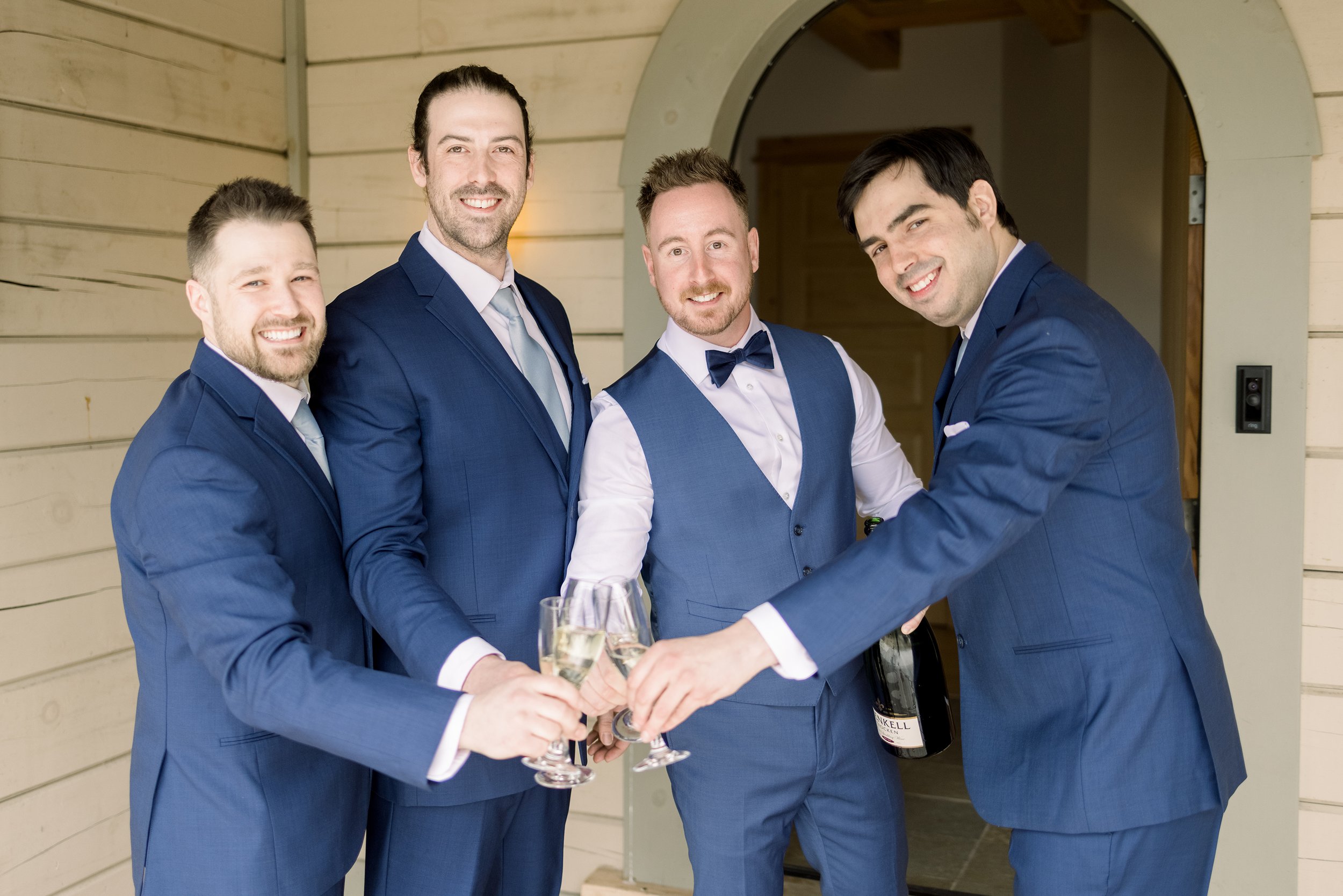  Chelsea Mason Photography captures the groom and groomsmen toasting during a Wakefield wedding. toasting groomsmen Wakefield wedding #ChelseaMasonPhotography #ChelseaMasonWeddings #WakefieldWeddings #LeBelvedere #Wakefieldweddingphotographers 