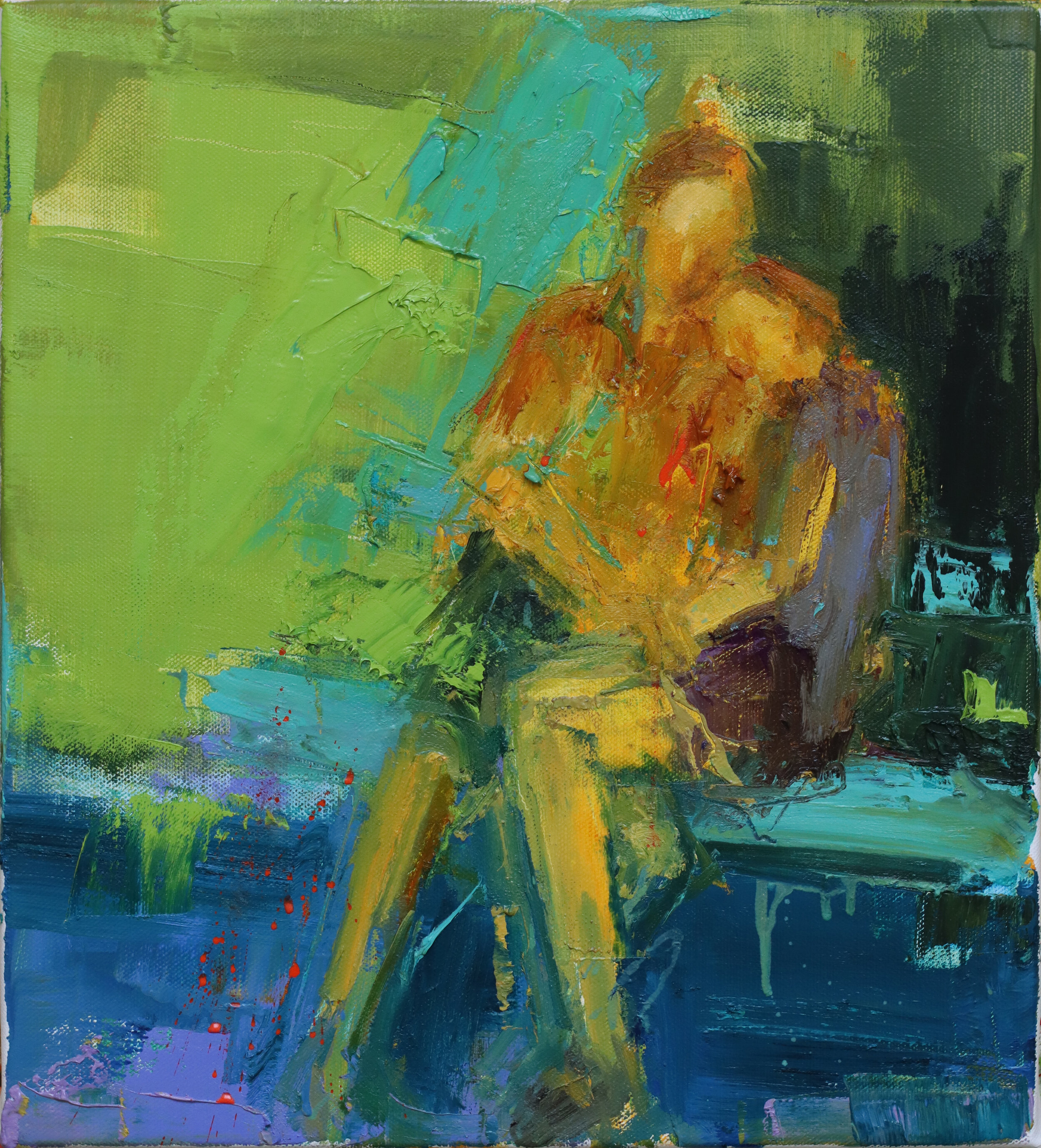 For Me, To Be Alone Beside - Oil on Linen 50 x 46 cm
