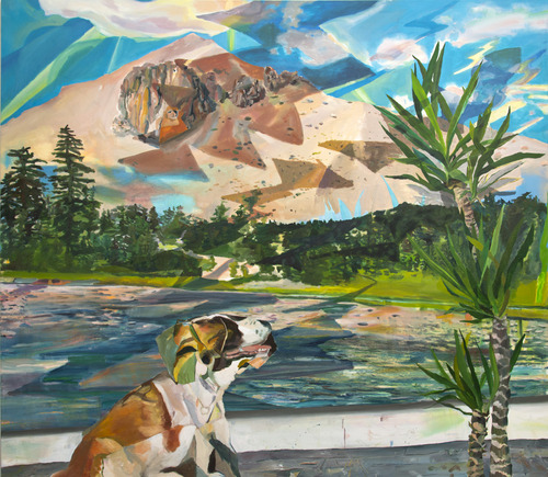 Visiting Mt. Lassen , 2013, Oil on canvas, 72 x 84 inches 