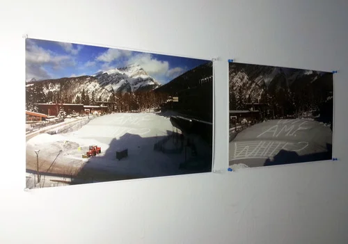 Snow installation at the Banff Centre