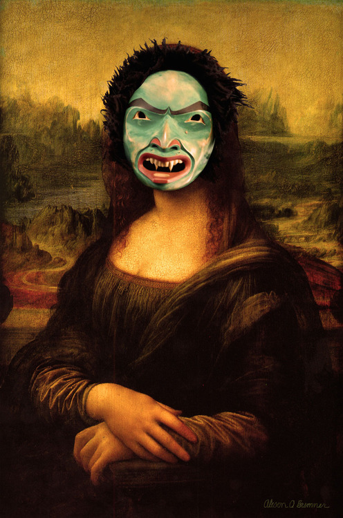 Mona Lisa Smile , 2014, limited edition giclee, 27” x 18”. Image via alisonobremner.com.