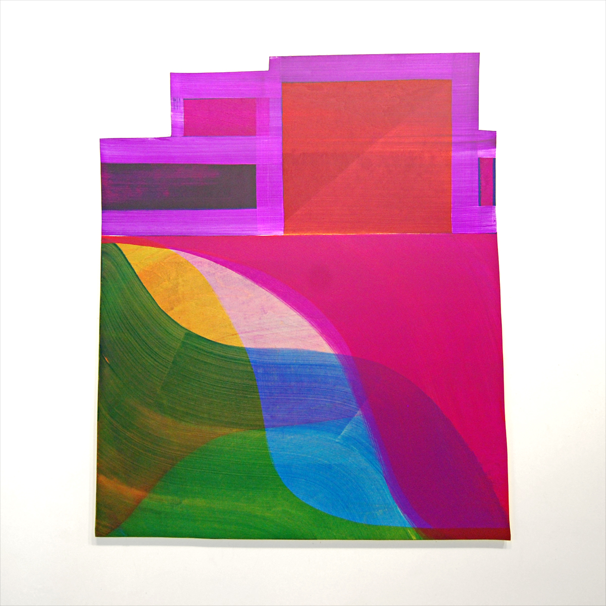 Interstellar Overdrive , 2016, Acrylic on shaped panel, 48x48 inches