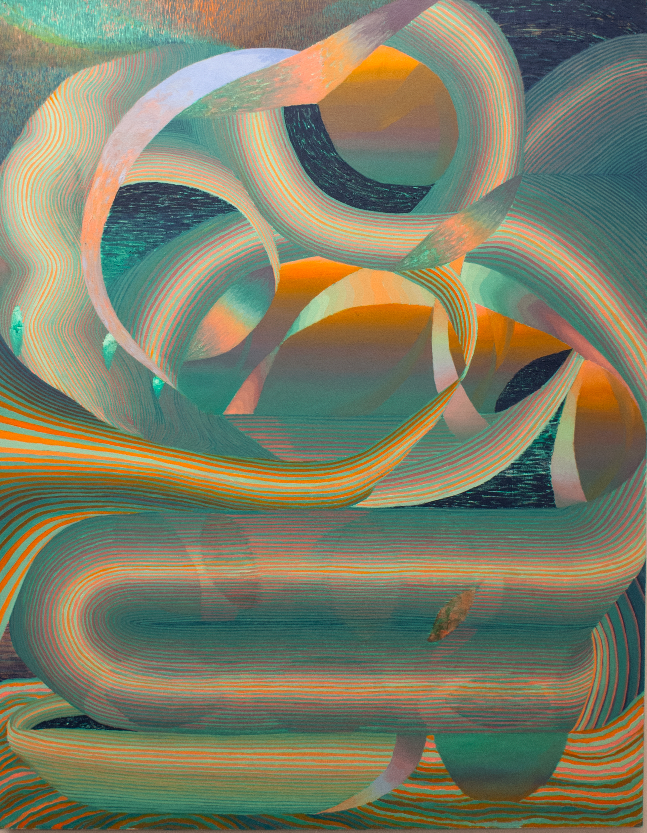 View to the Center , 2018, Oil on canvas 44''x 34'' 