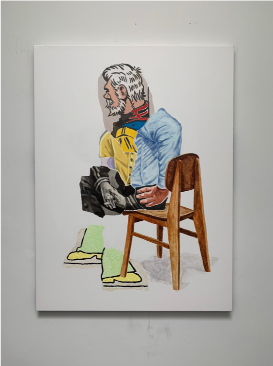 Old man , 2019 Oil on canvas, 36” x4 8”