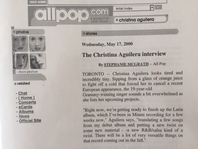 An early interview with Christina. 