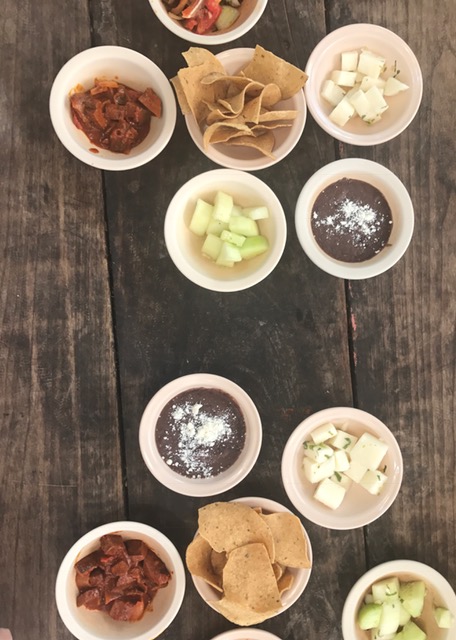 A parade of snacks at La Negrita. 