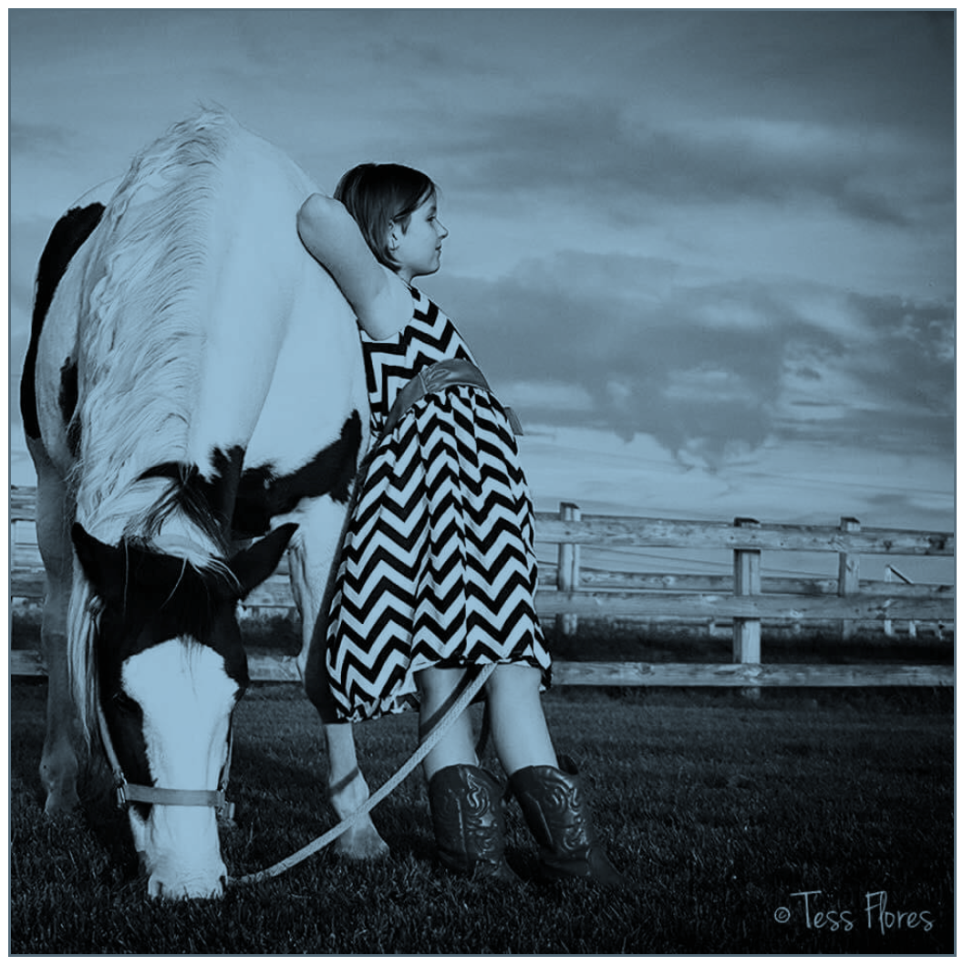Nevaeh and her horse Molly the Jolly Unicorn