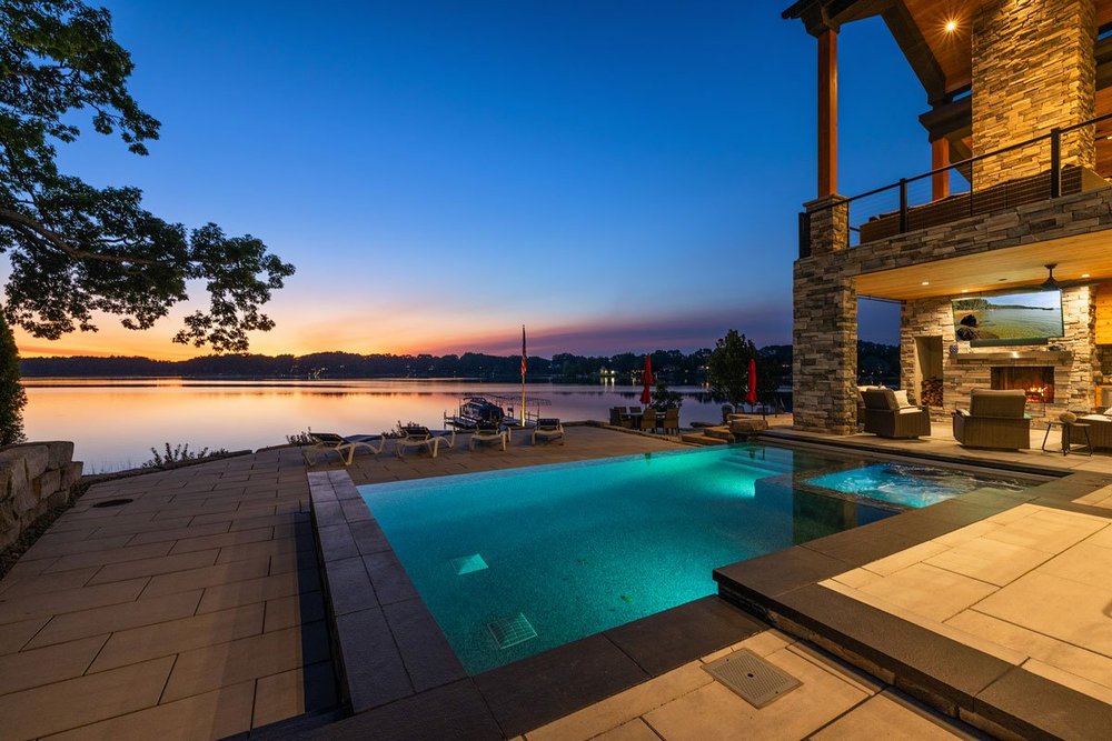sunset view from infinity pool
