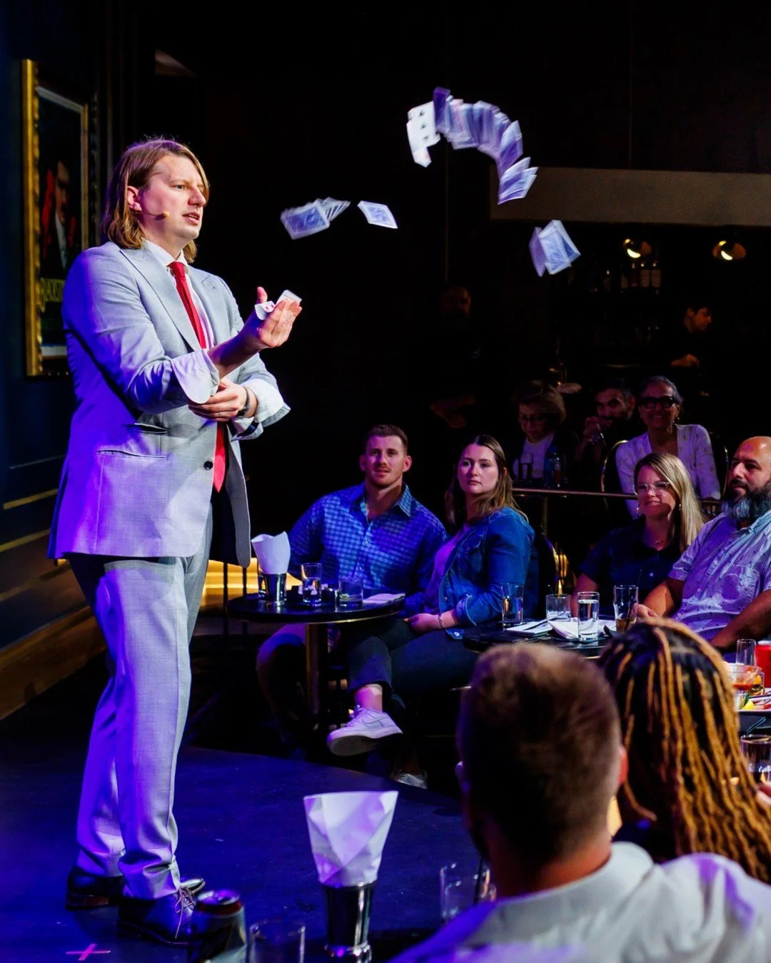 Where every card and every guest plays a part. @justinpurcell_magician returns on January 7 with his new one-man show, "Magic is People," where the audience and performer truly connect. 

Secure your spot with the link in bio.

#chicagomagi