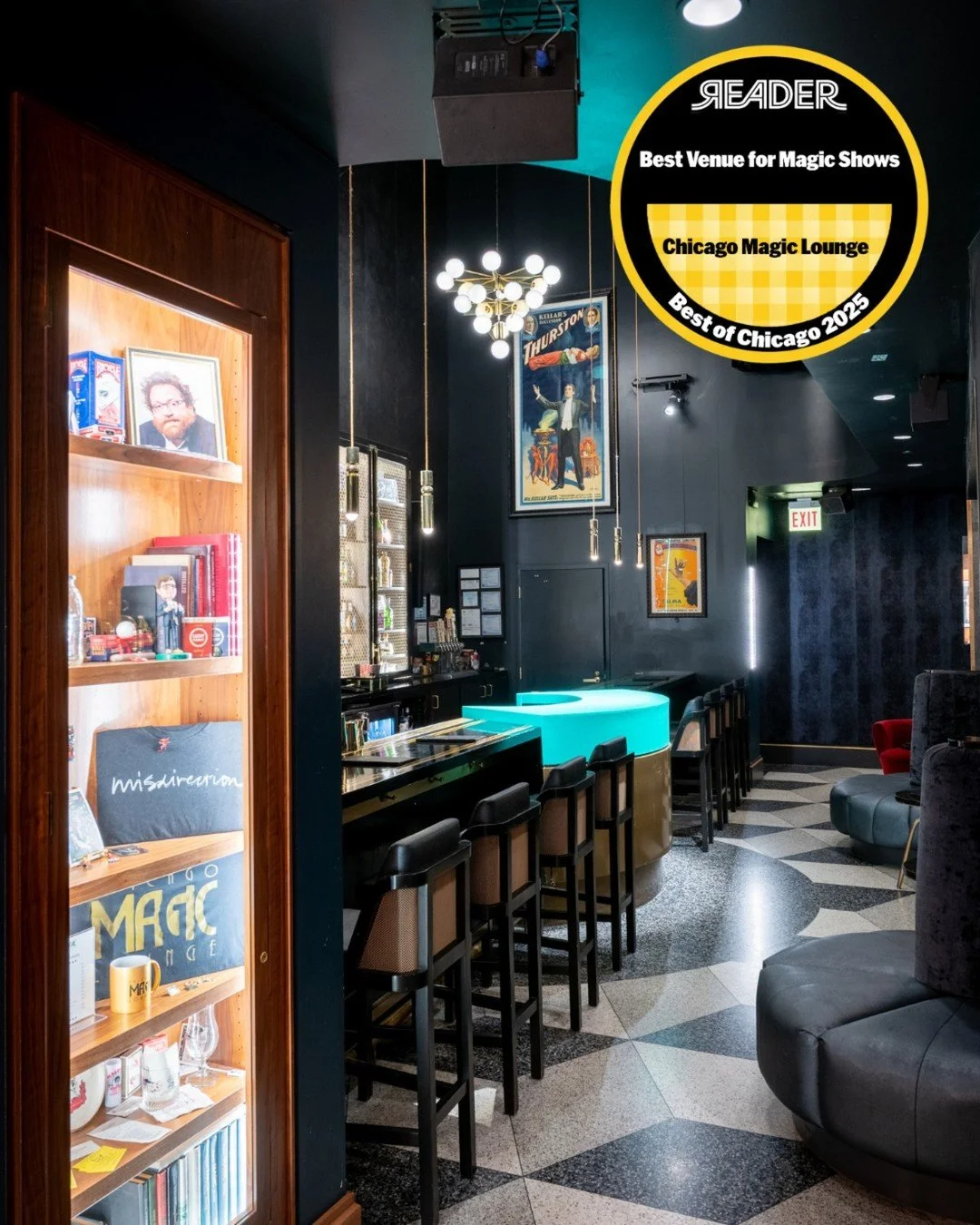 This one feels extra special. It&rsquo;s an incredible honor to be recognized as the Best Venue for Magic Shows in the @chicago_reader 2025 Best of Chicago Awards! A heartfelt thank you to all of you who voted and shared the magic.