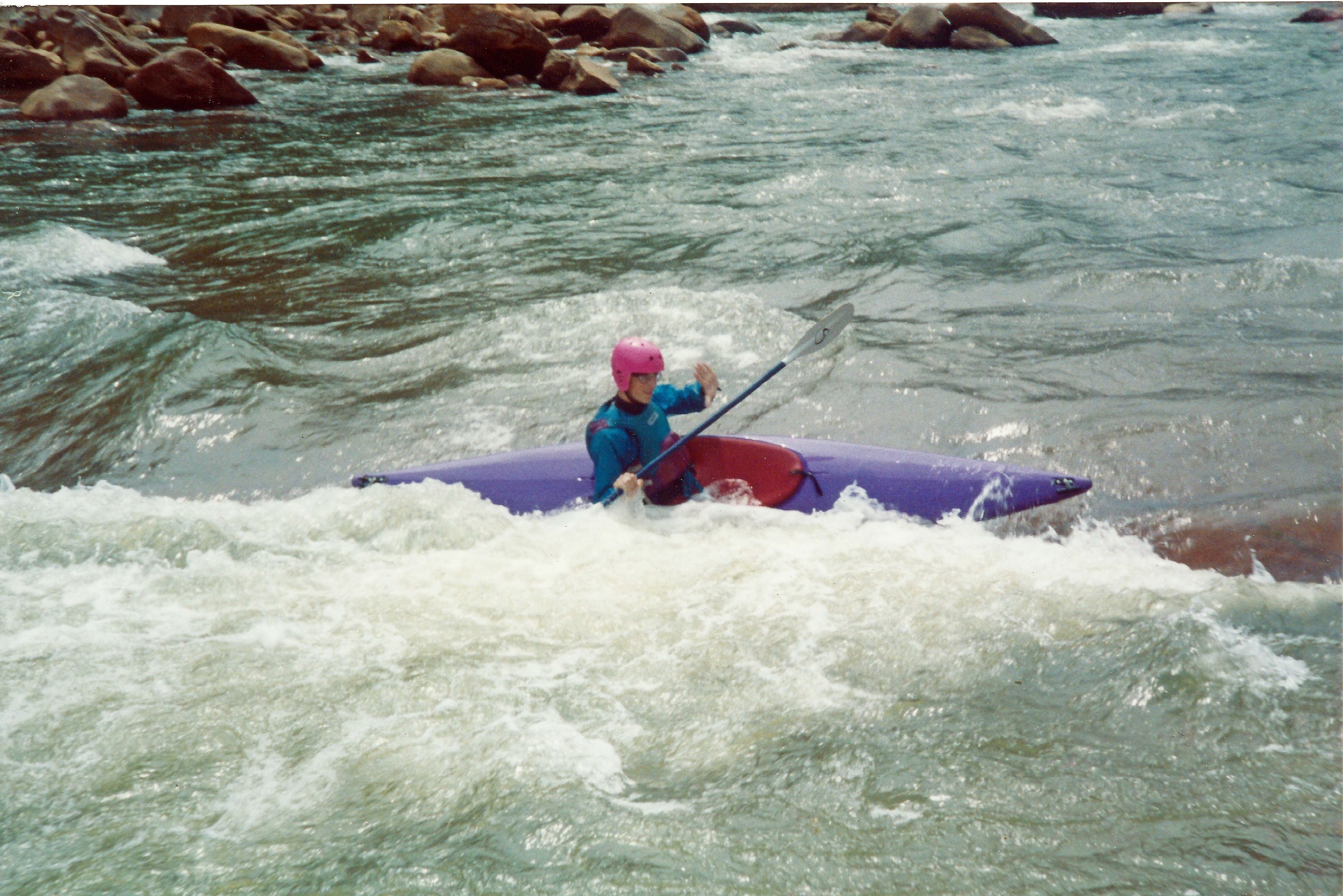 Kevin, on the river in his teenage years.