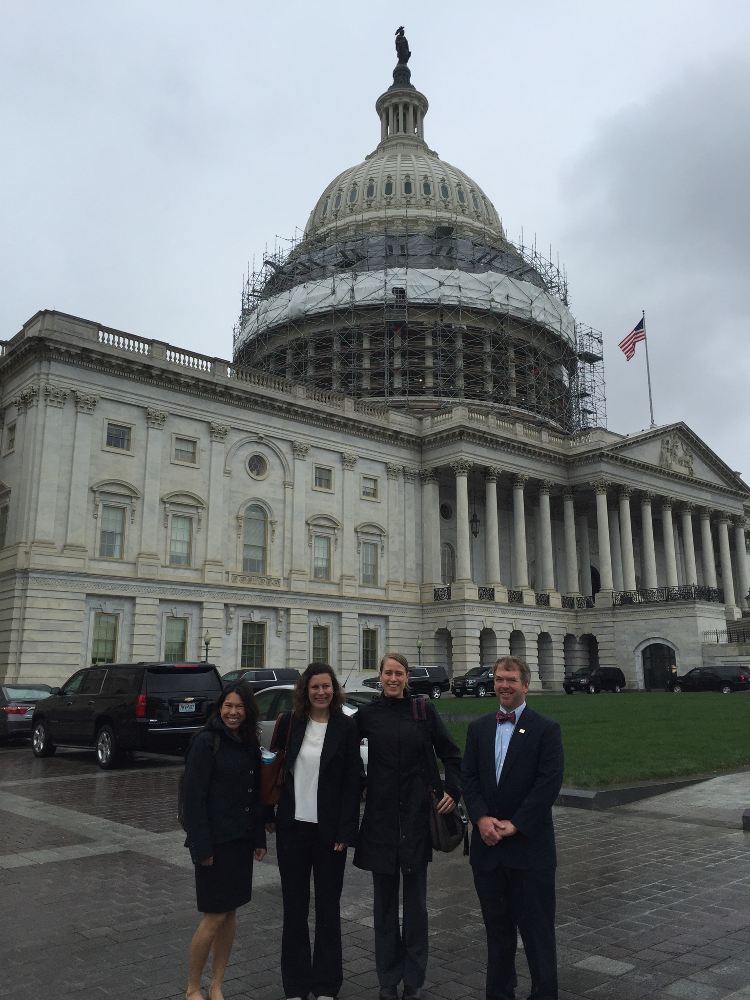 Representatives from SuperFeet, REI, The Mountaineers, and American Whitewater working together to talk with Washington DC lawmakers about outdoor recreation.Photo credit: Katherine Hollis.