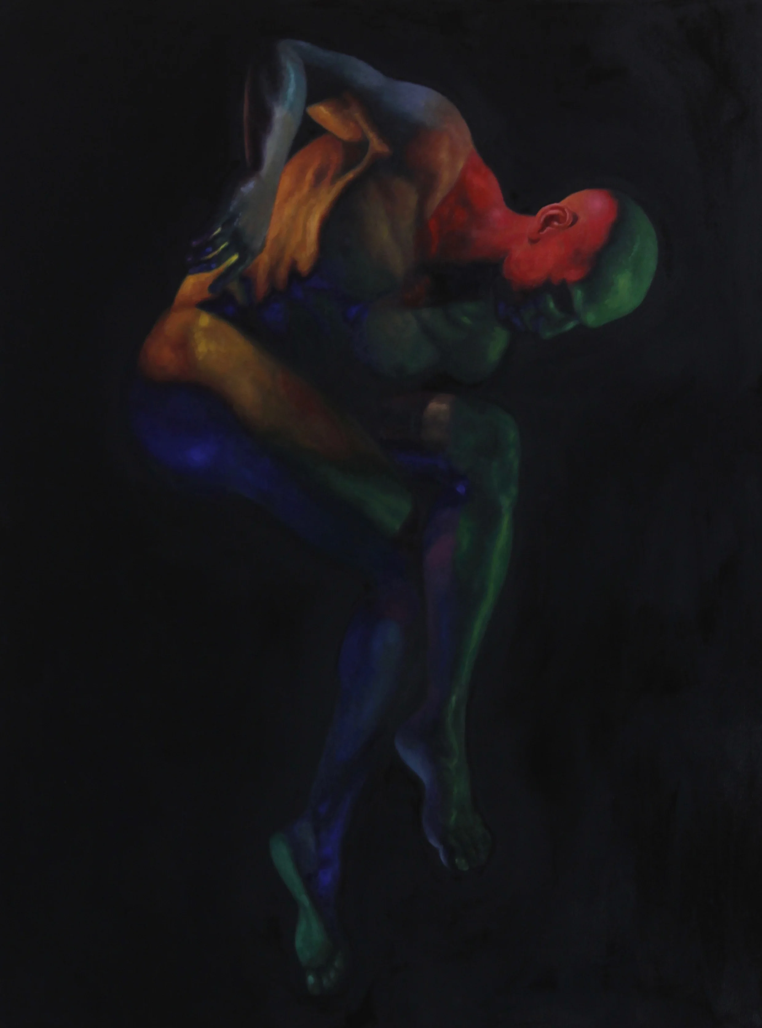 "Prismatic Suspension", 36x48 in., oil on canvas, 2018.