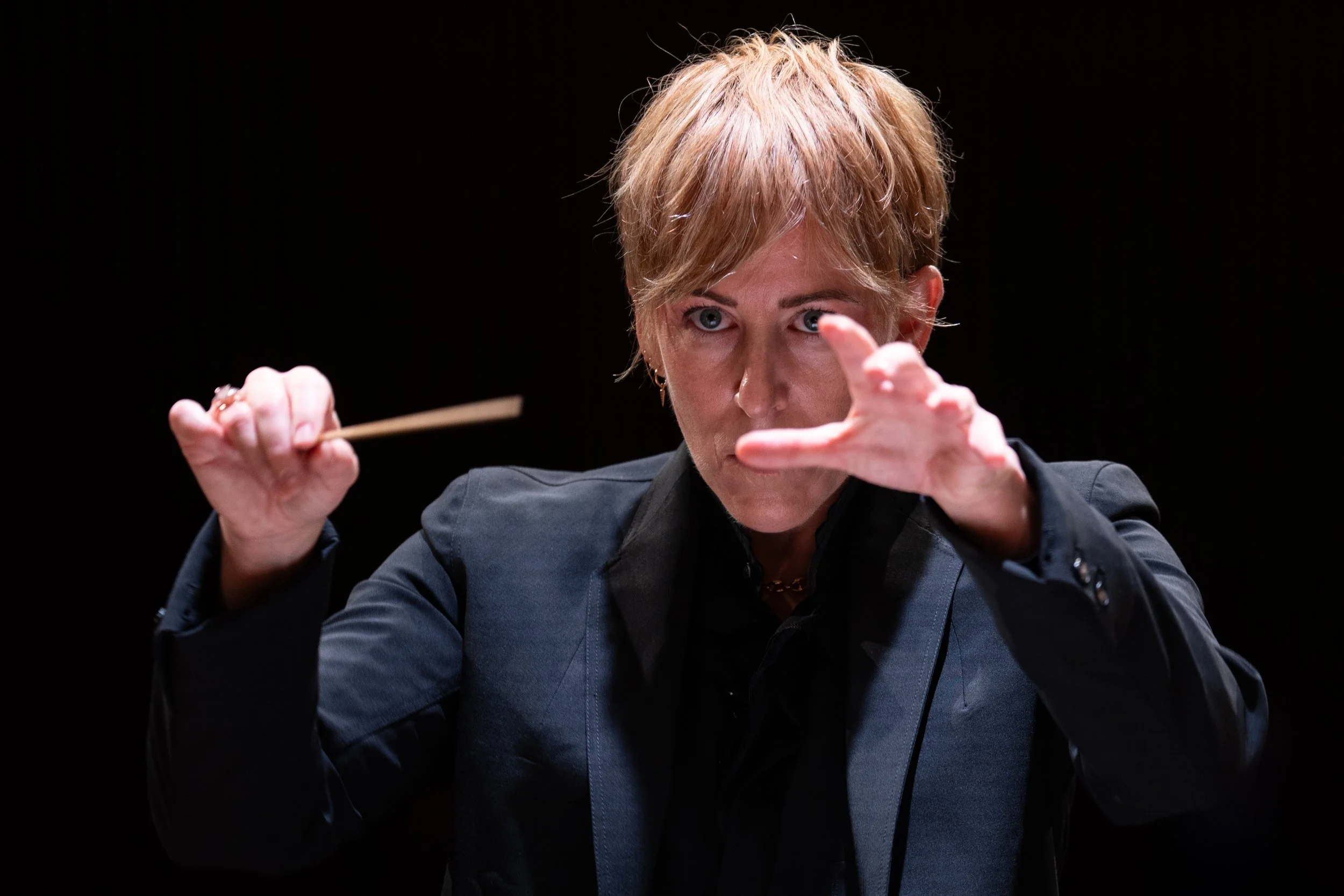 Conducting the Mannes Wind Orchestra