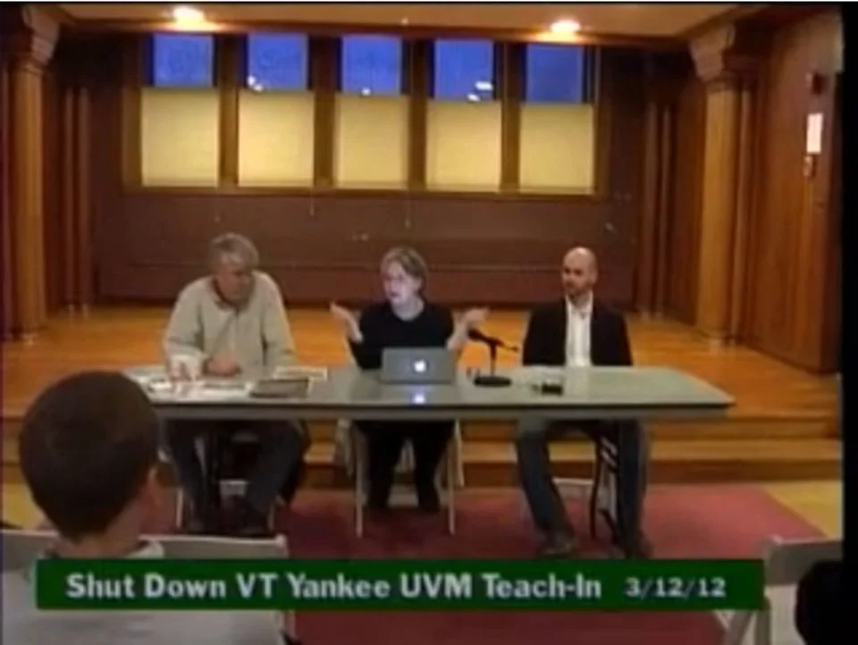 Maggie Gundersen speaks at UVM regarding similarities between VY and Fukushima Daiichi