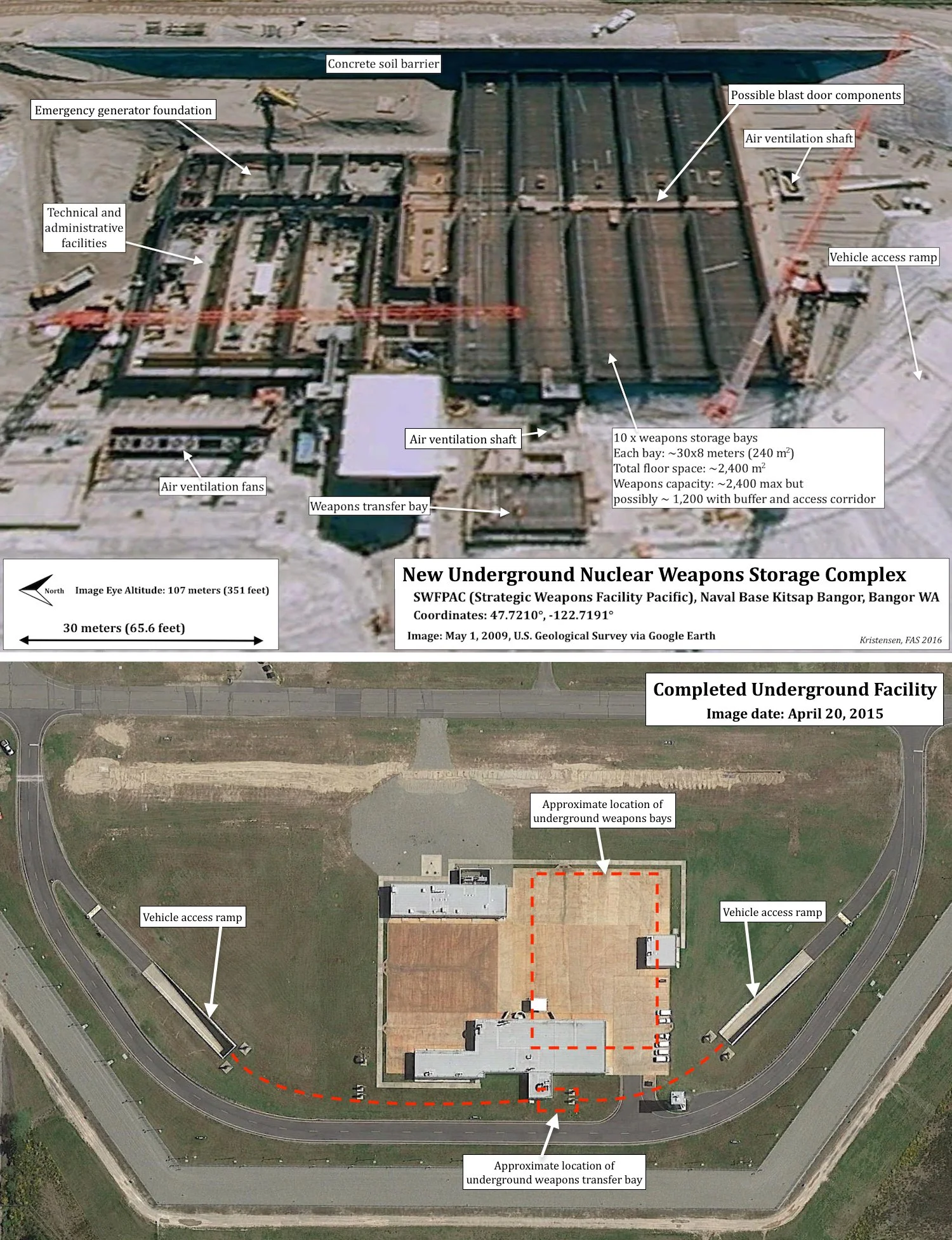 New underground nuclear weapons storage site at Naval Base Kitsap. Click to view full size. 