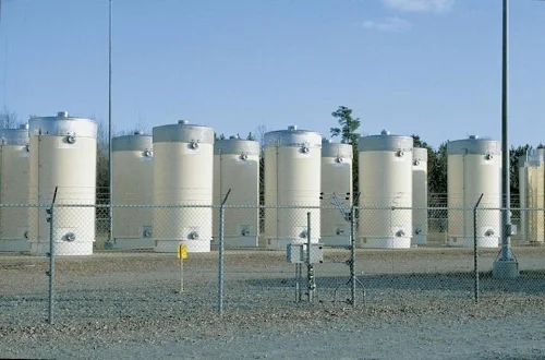 Dry Cask Storage. Photo Source: Forbes 