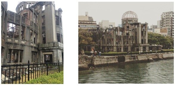 Damage from the 1945 atomic bombing of Hiroshima Japan is still seen today Picture taken by Arnie Gundersen