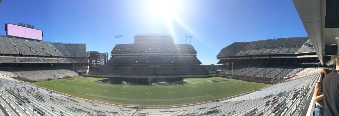 a pano of kyle field