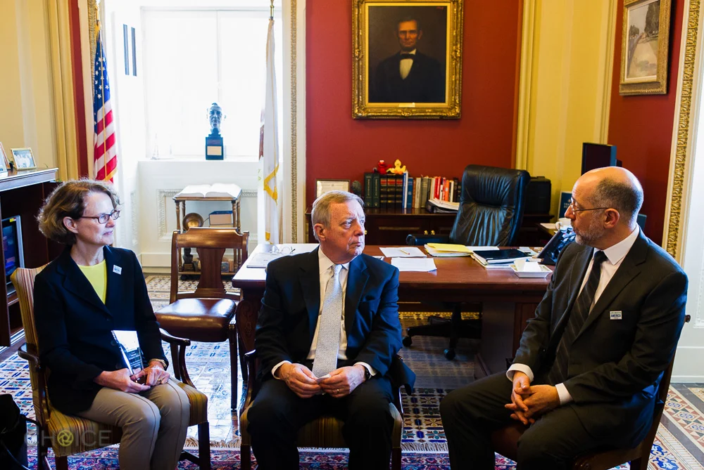 United States Senator Dick Durbin meets with constituents in his Capitol Hill Office