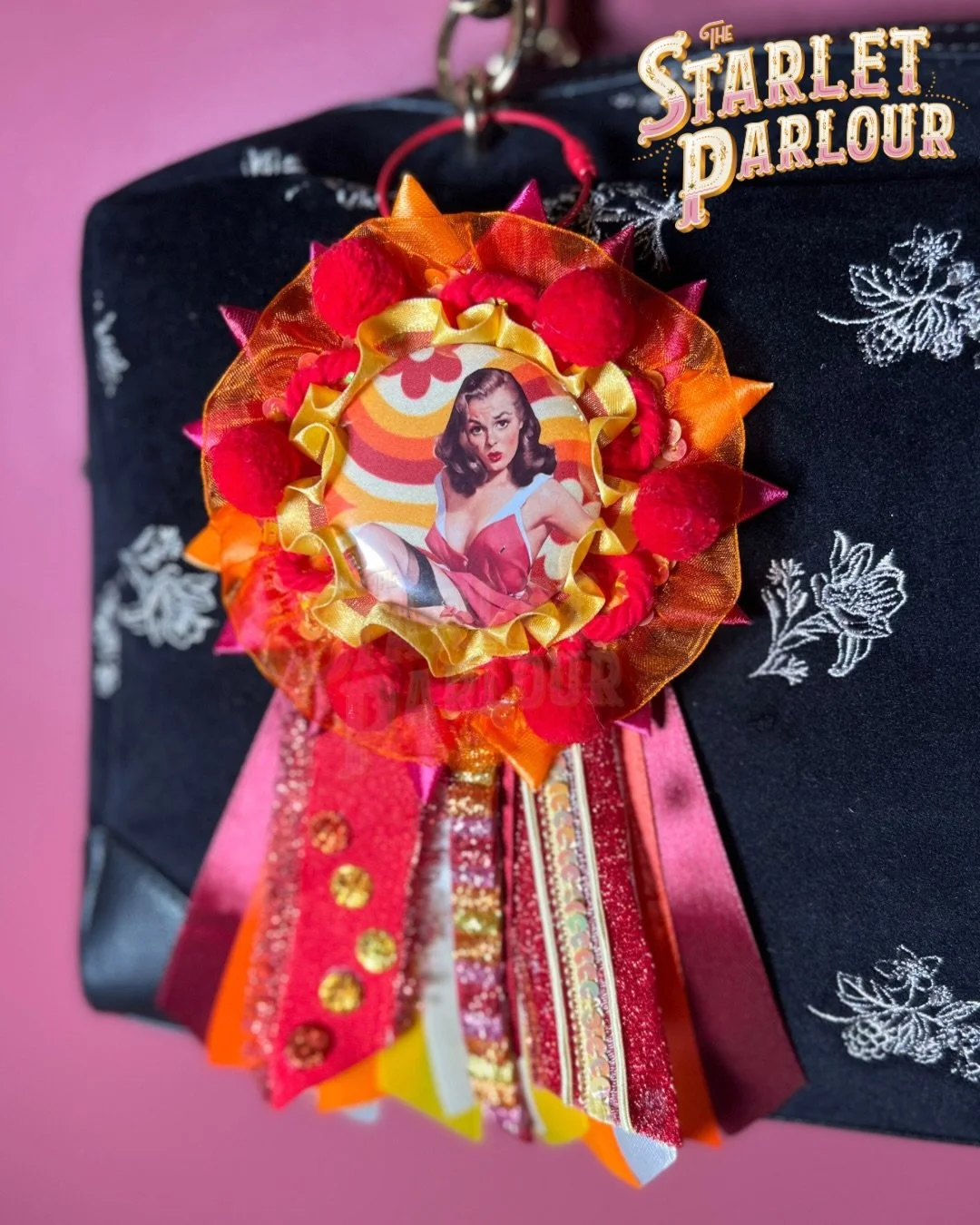 ❤️🧡💛and we love it💛🧡❤️

New to the shop, these one-of-a-kind, handmade ribbon Rosettes can be worn as a badge or added to your favorite bag as a keychain. Using vintage and modern elements, custom orders available soon.

#rosettes #bagcharm #hand