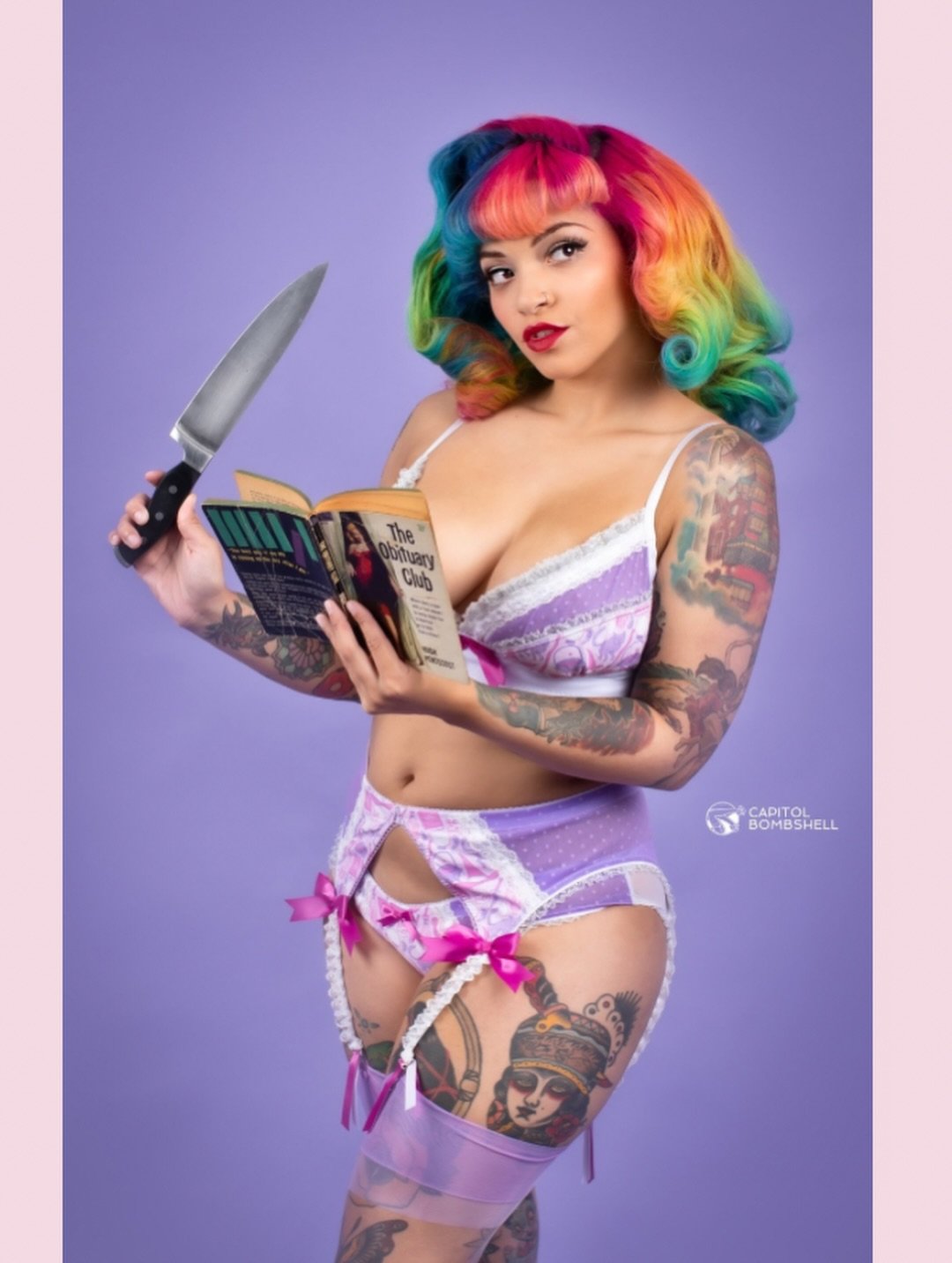 🔪 She&rsquo;s a killer 🔪

Model Lua Stardust 
Makeup &amp; Hair by Lynne Evans of The Starlet Parlour
Wardrobe by Purrfect Pineapples 
Photo by Capitol Bombshell