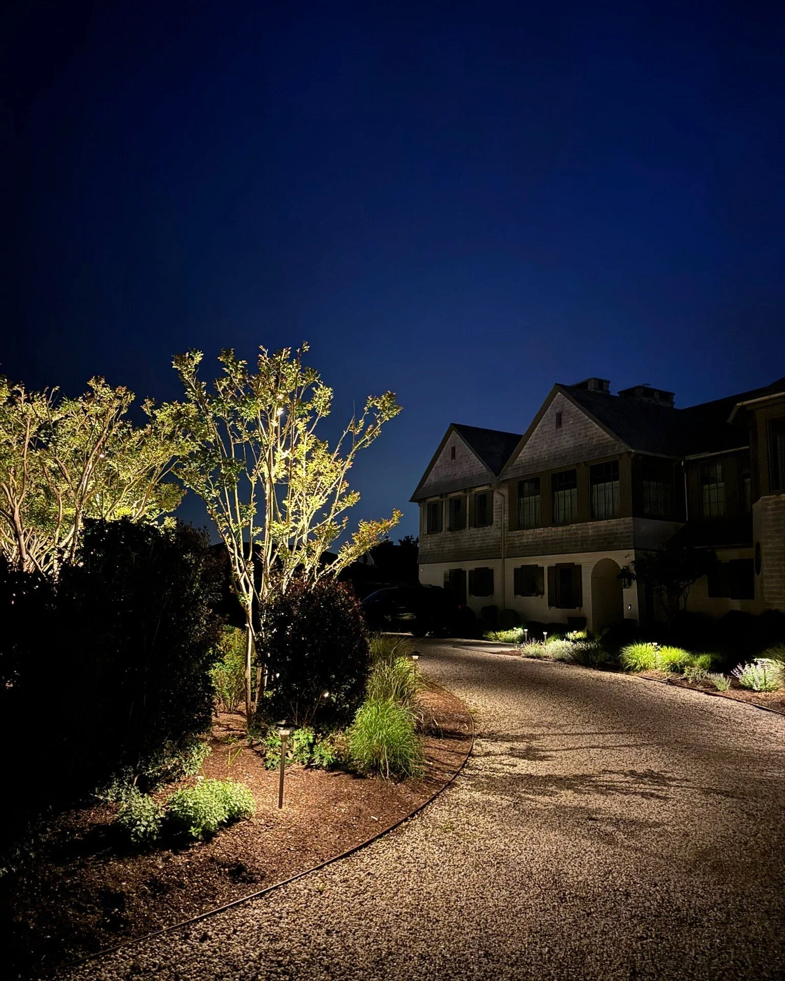 The days feel shorter and the evenings come sooner, but your home can still feel warm and welcoming. Beautifully lit pathways and entries guide you home and keep gatherings inviting long after sunset. 

We are here to make sure your lighting feels ju