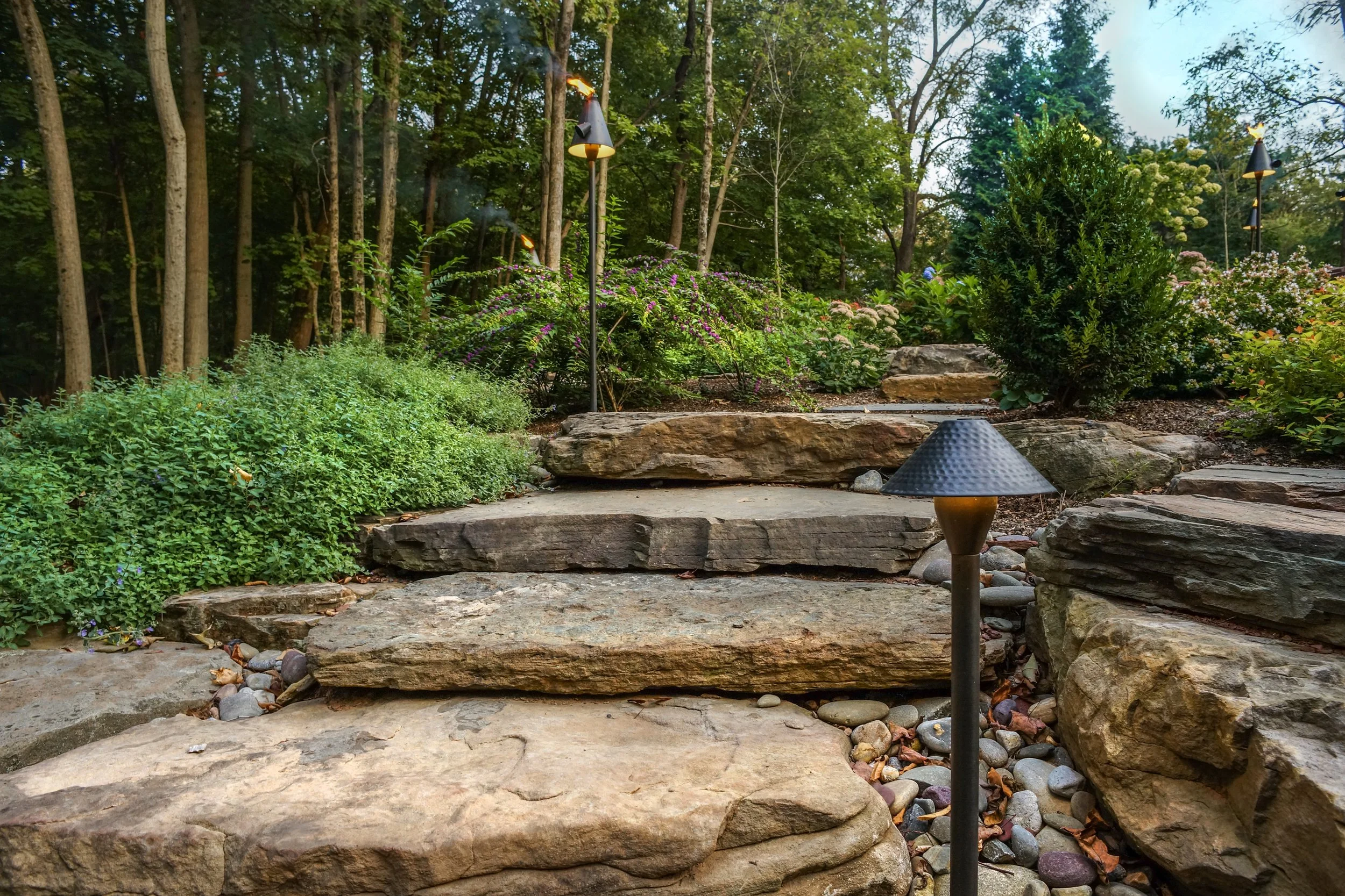 Coastal Source FLEX Hammered Hat Path Light + LED Tiki Torch.jpg