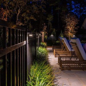Hamptons Landscape Lighting bridges structure and light to create complete outdoor environments.