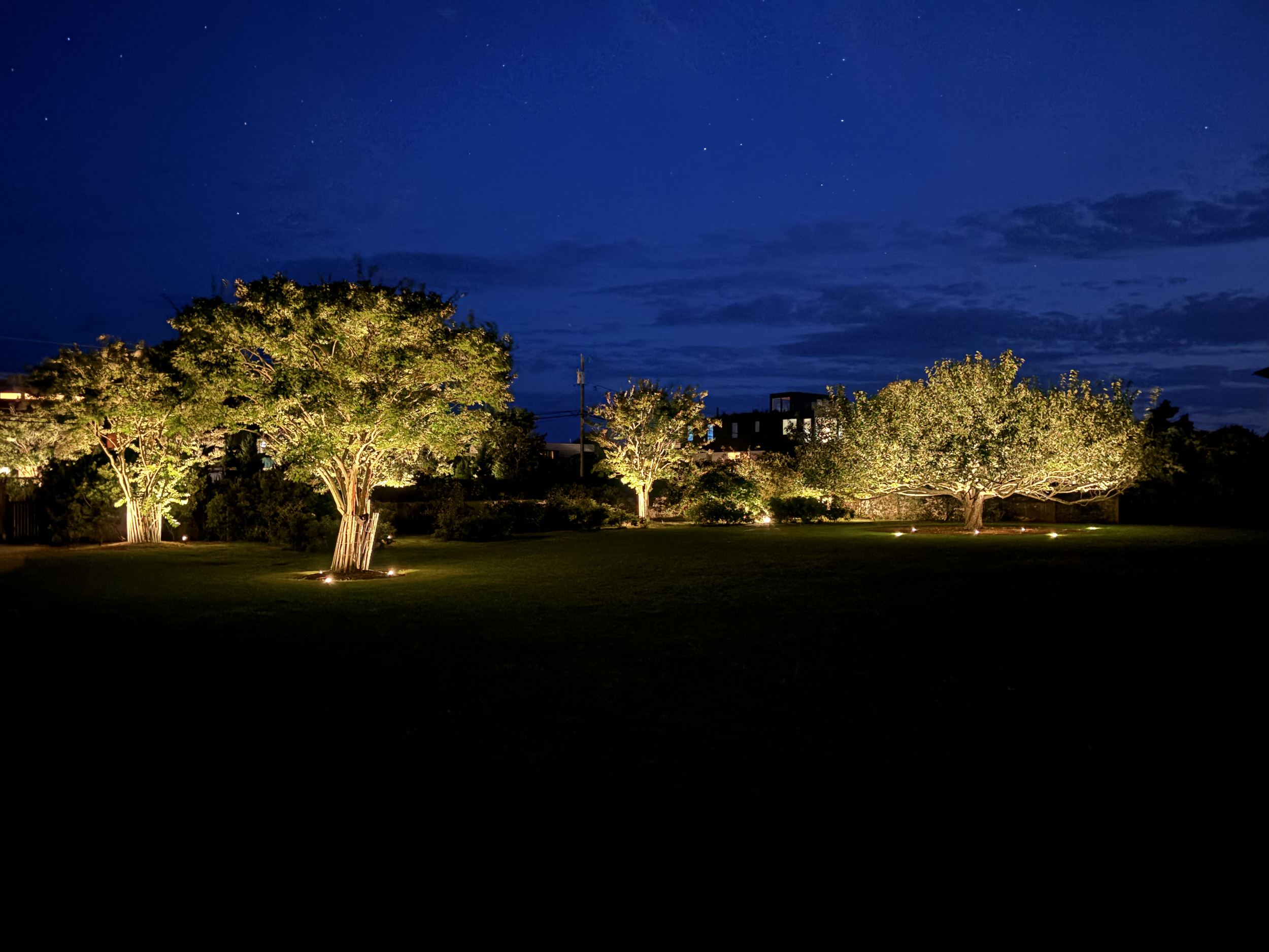 How We Design Landscape Lighting: From the View Inside to the Final Nighttime Aiming