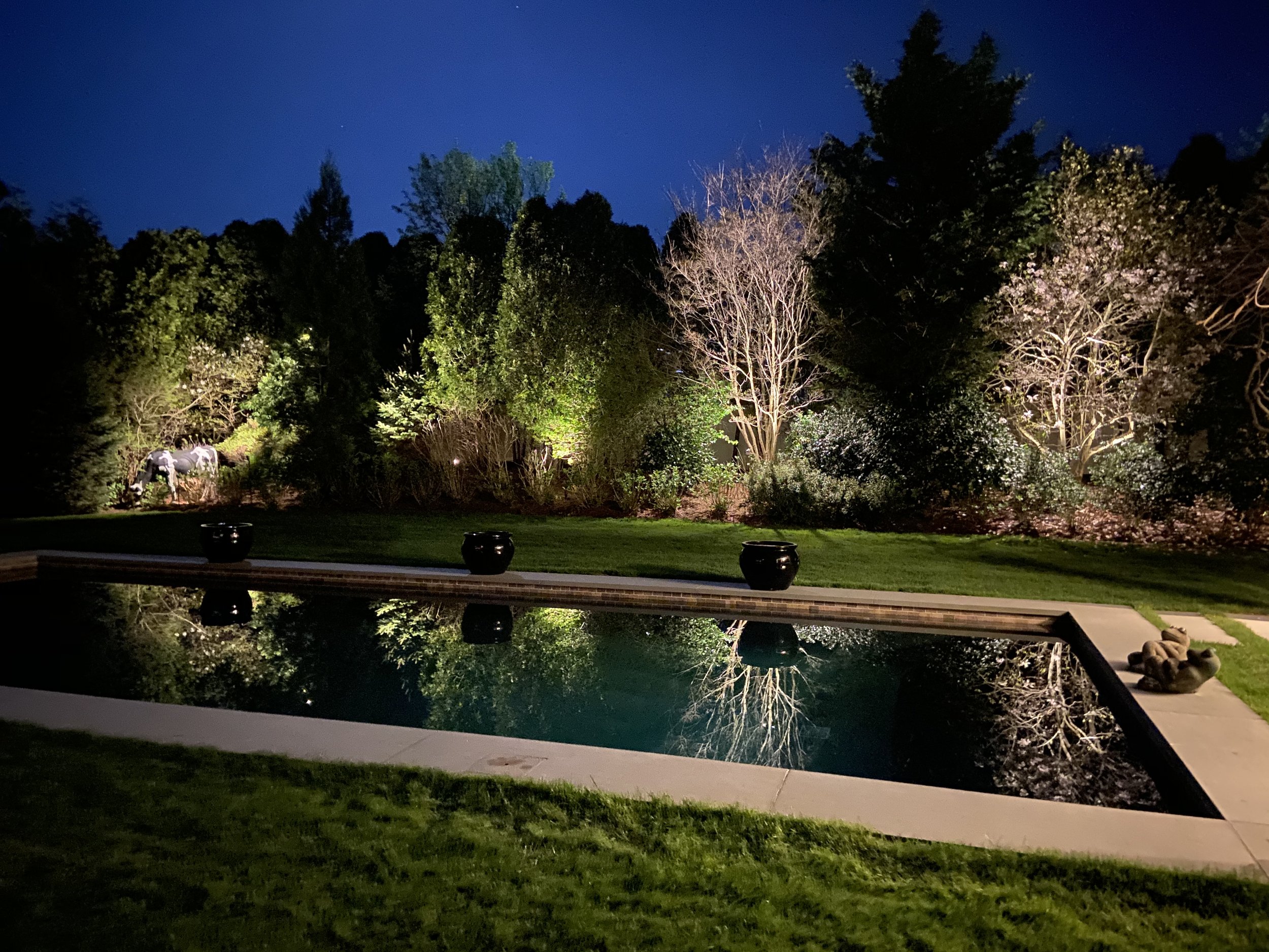 Restrained Poolside Landscape Lighting: A Natural, Coastal Approach
