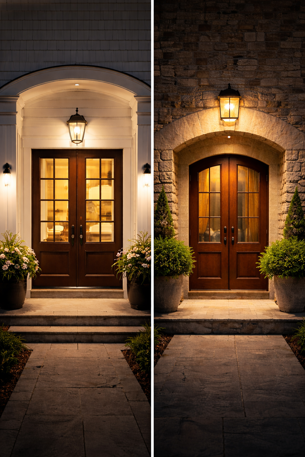 outdoor lighting to give doorways the human experience