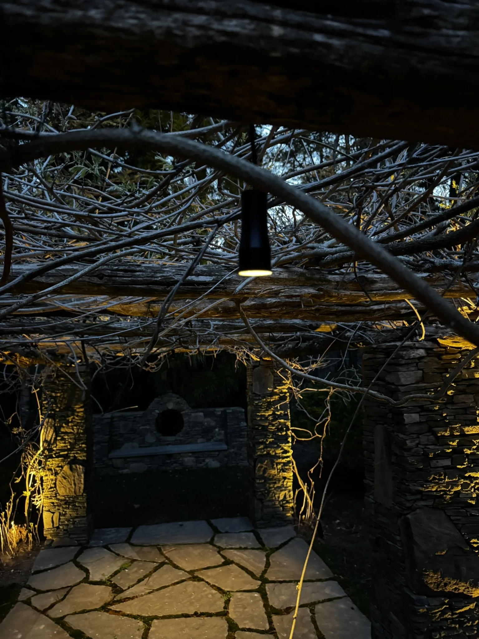 illuminating the pathway with lighting
