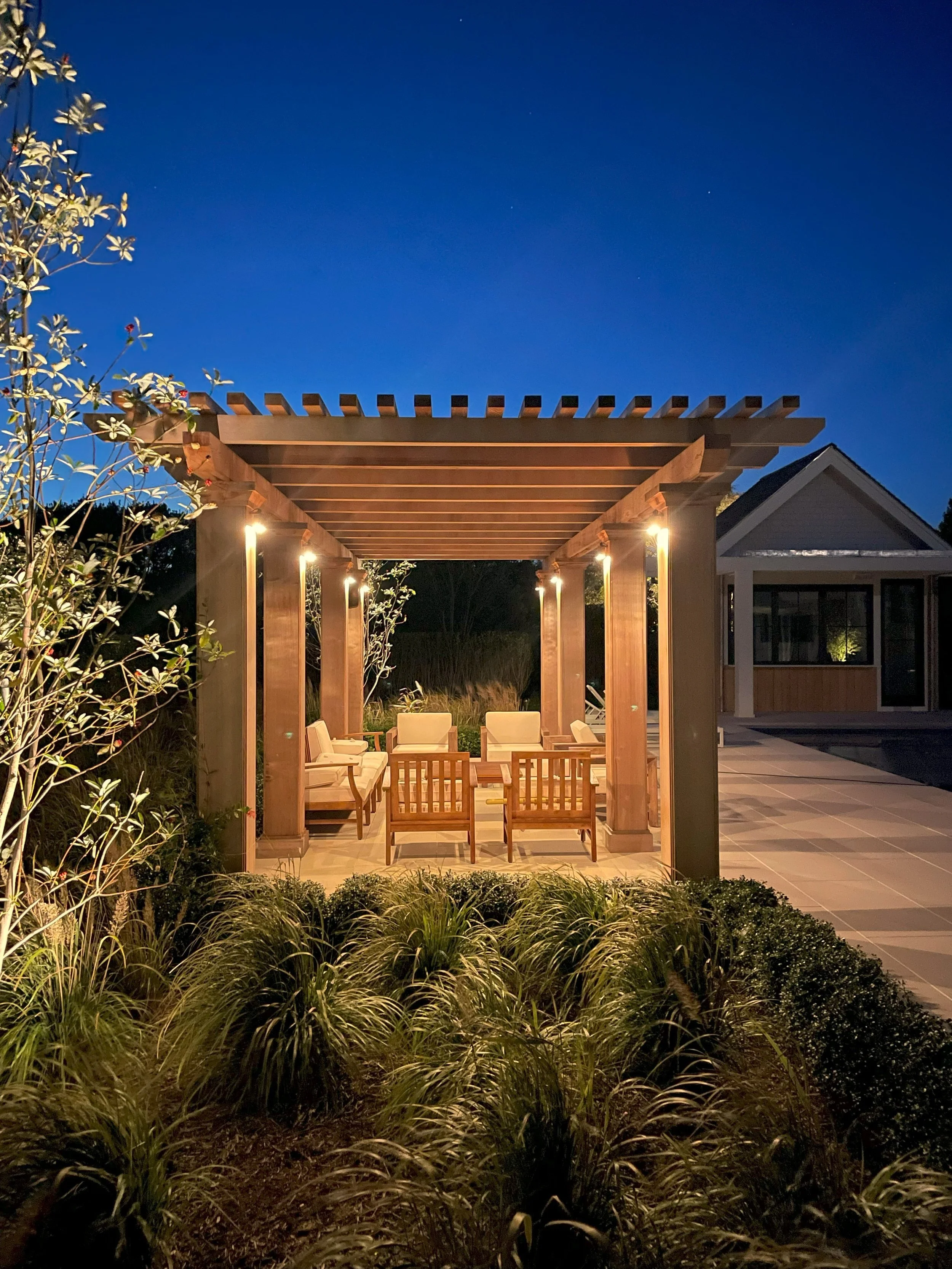 dark sky landscape lighting in sag harbor