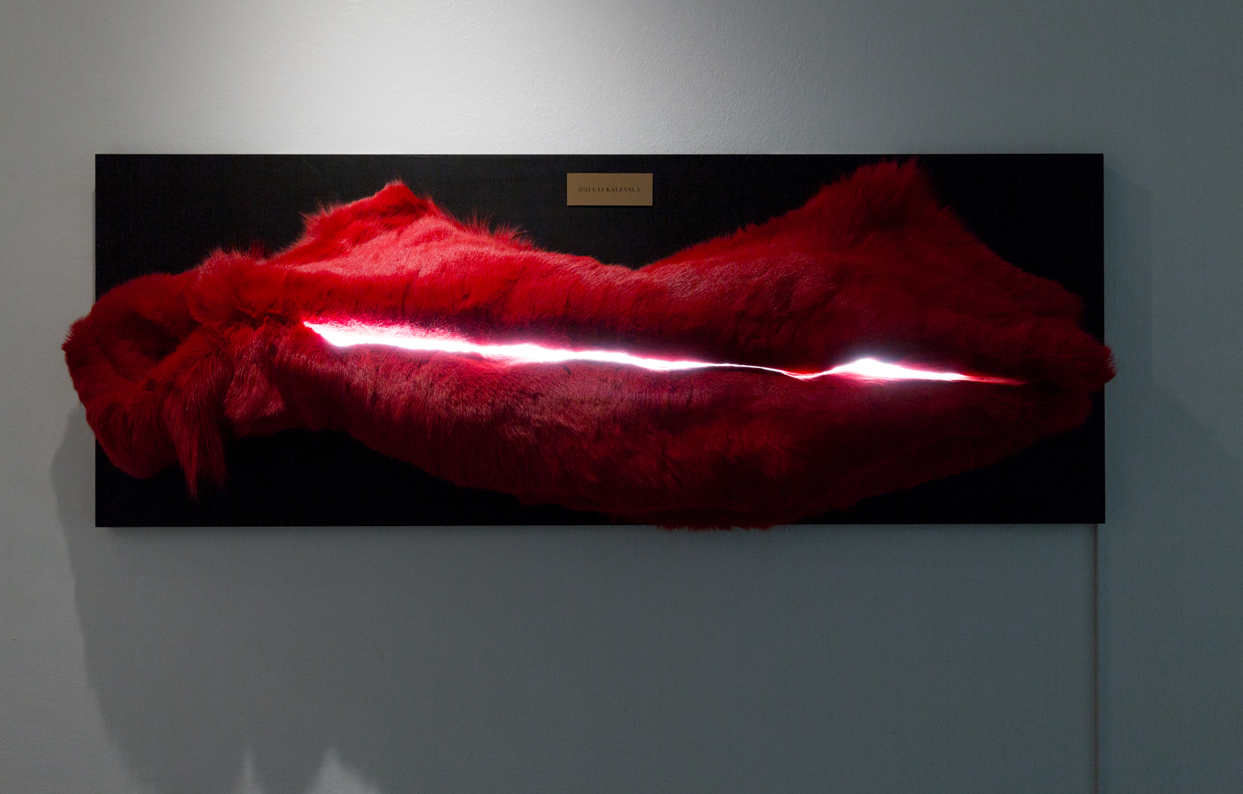 DALLAS KALEVALA (Colored reindeer skin, plywood, led light 170x50cm)